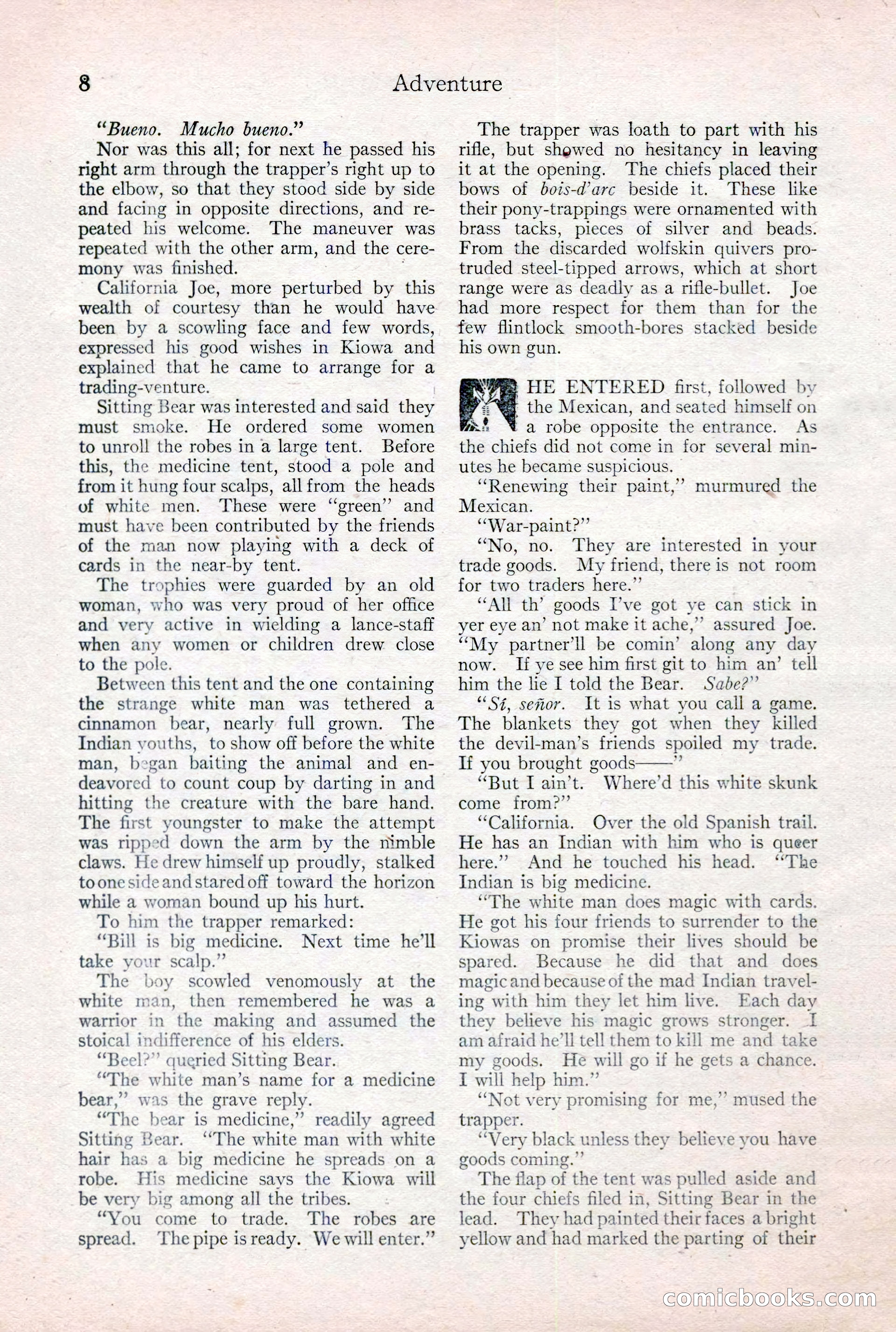 Adventure Magazine Cover, February 3, 1921 — page 14 of 200