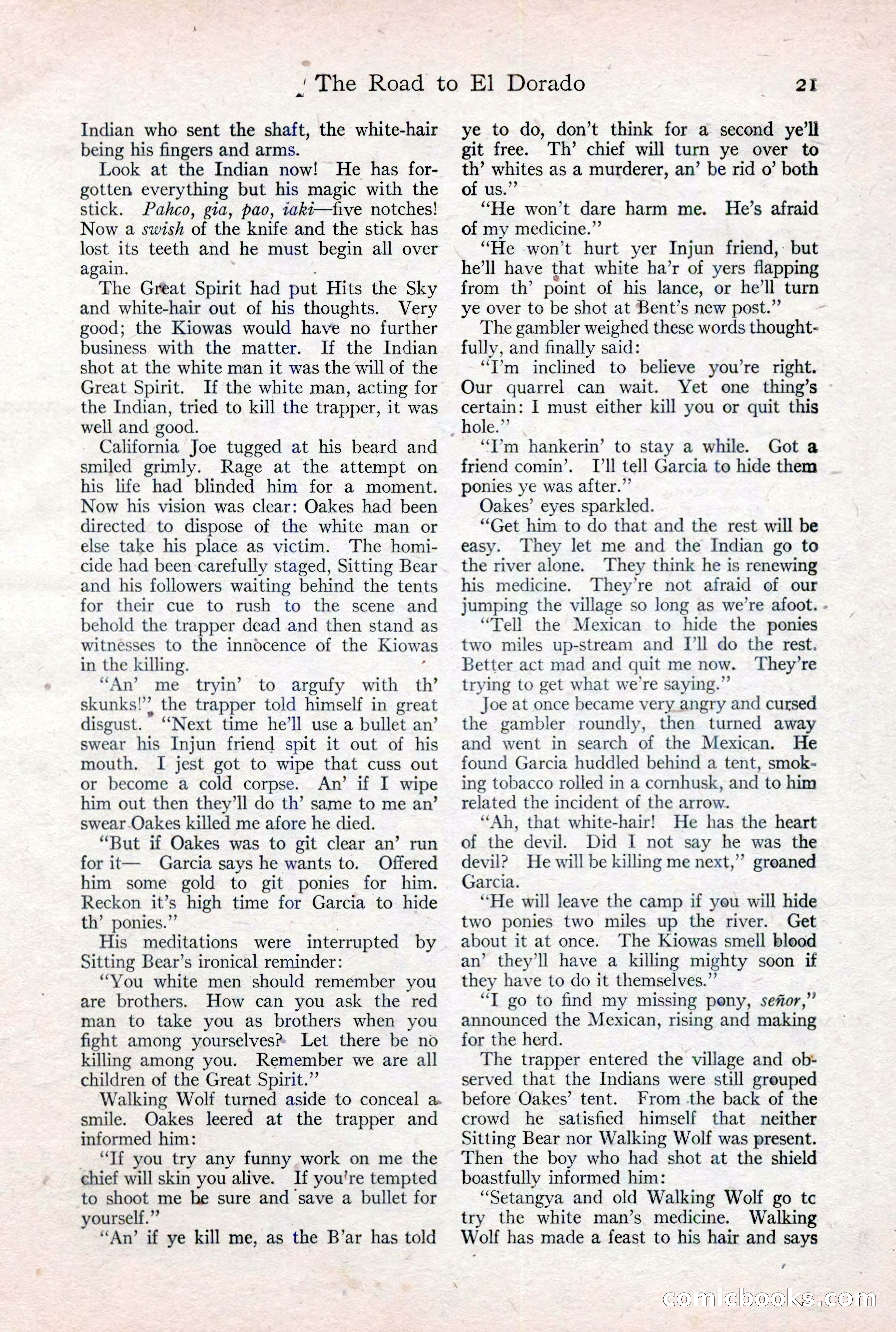 Adventure Magazine Cover, February 3, 1921 — page 27 of 200