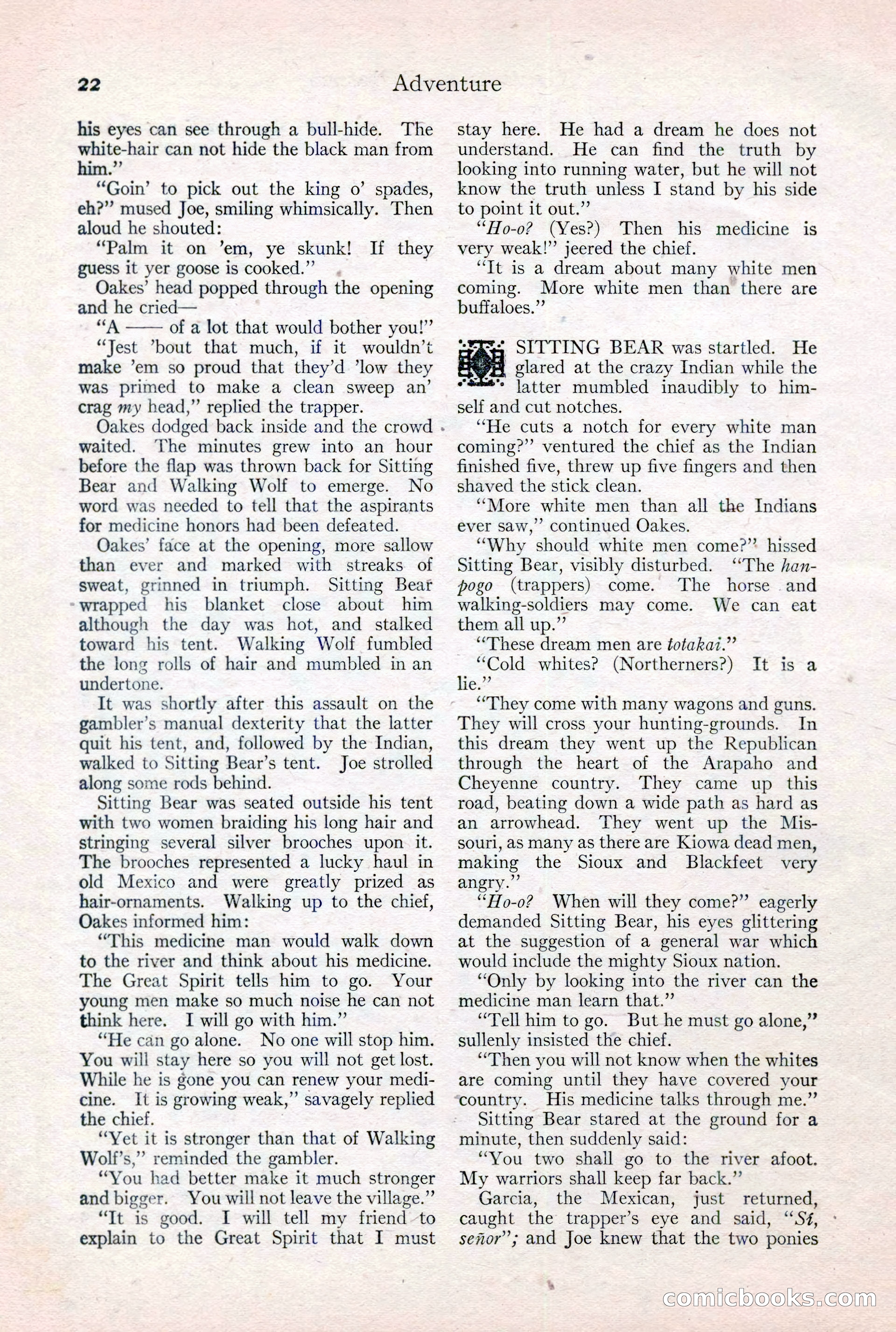 Adventure Magazine Cover, February 3, 1921 — page 28 of 200