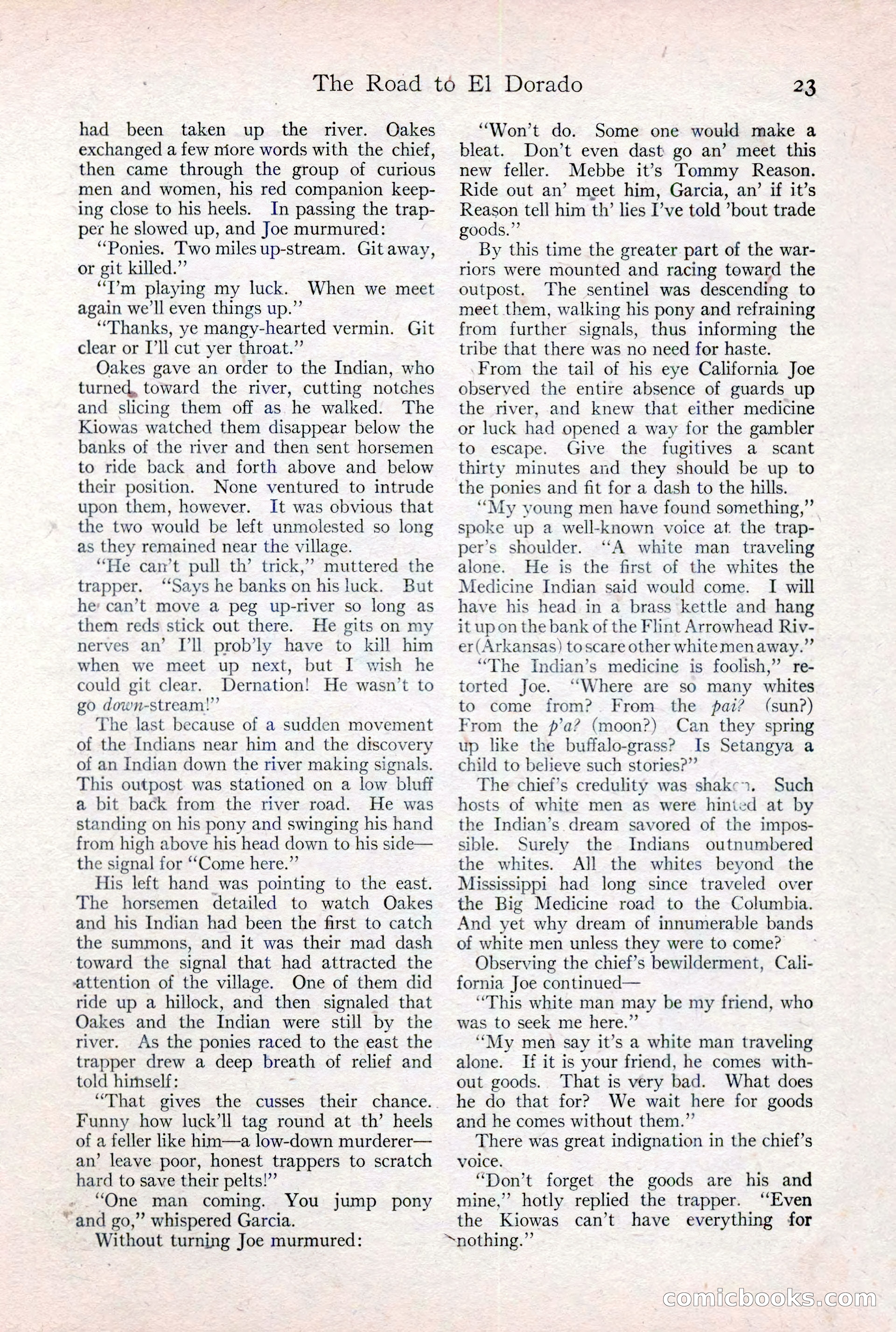 Adventure Magazine Cover, February 3, 1921 — page 29 of 200
