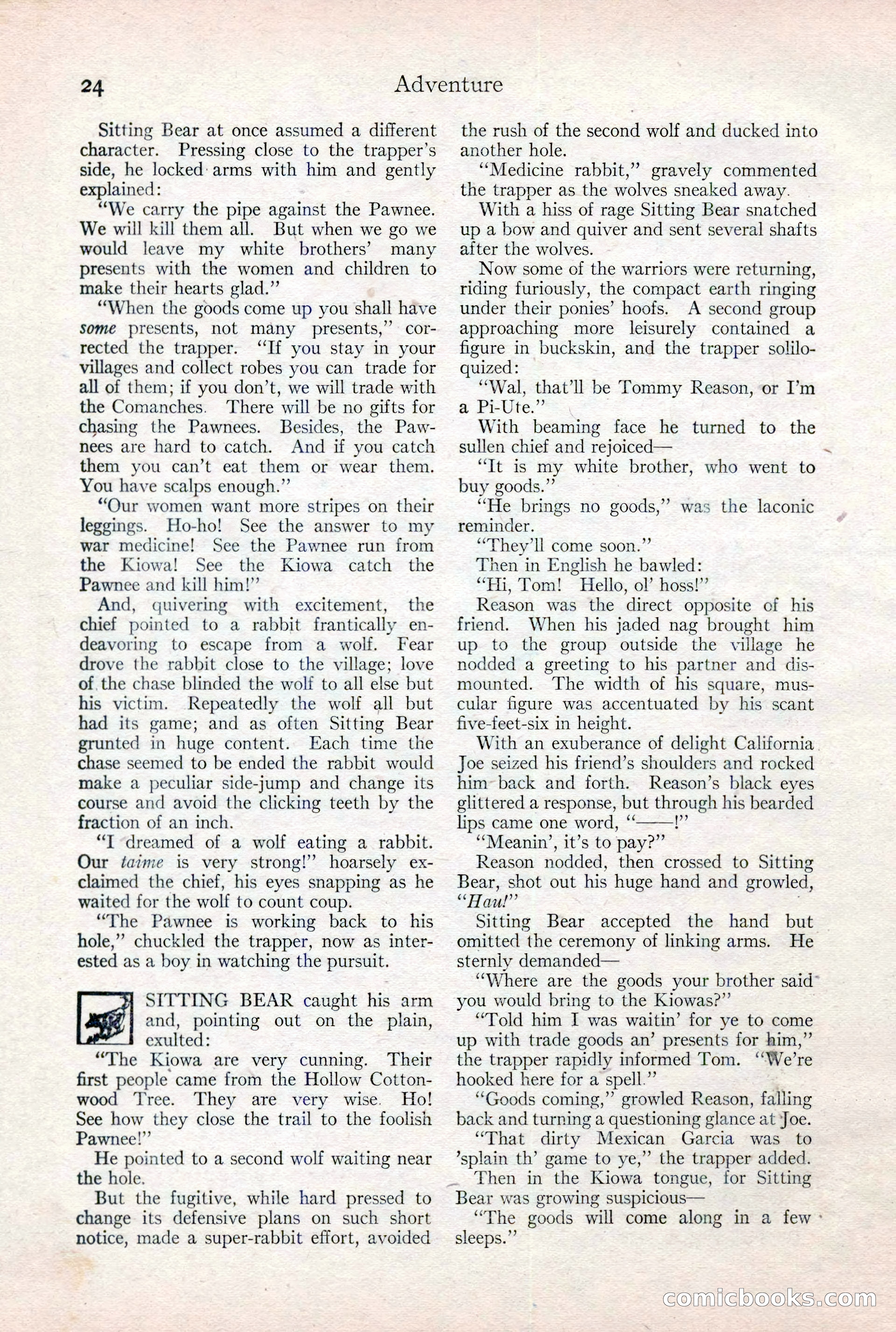 Adventure Magazine Cover, February 3, 1921 — page 30 of 200