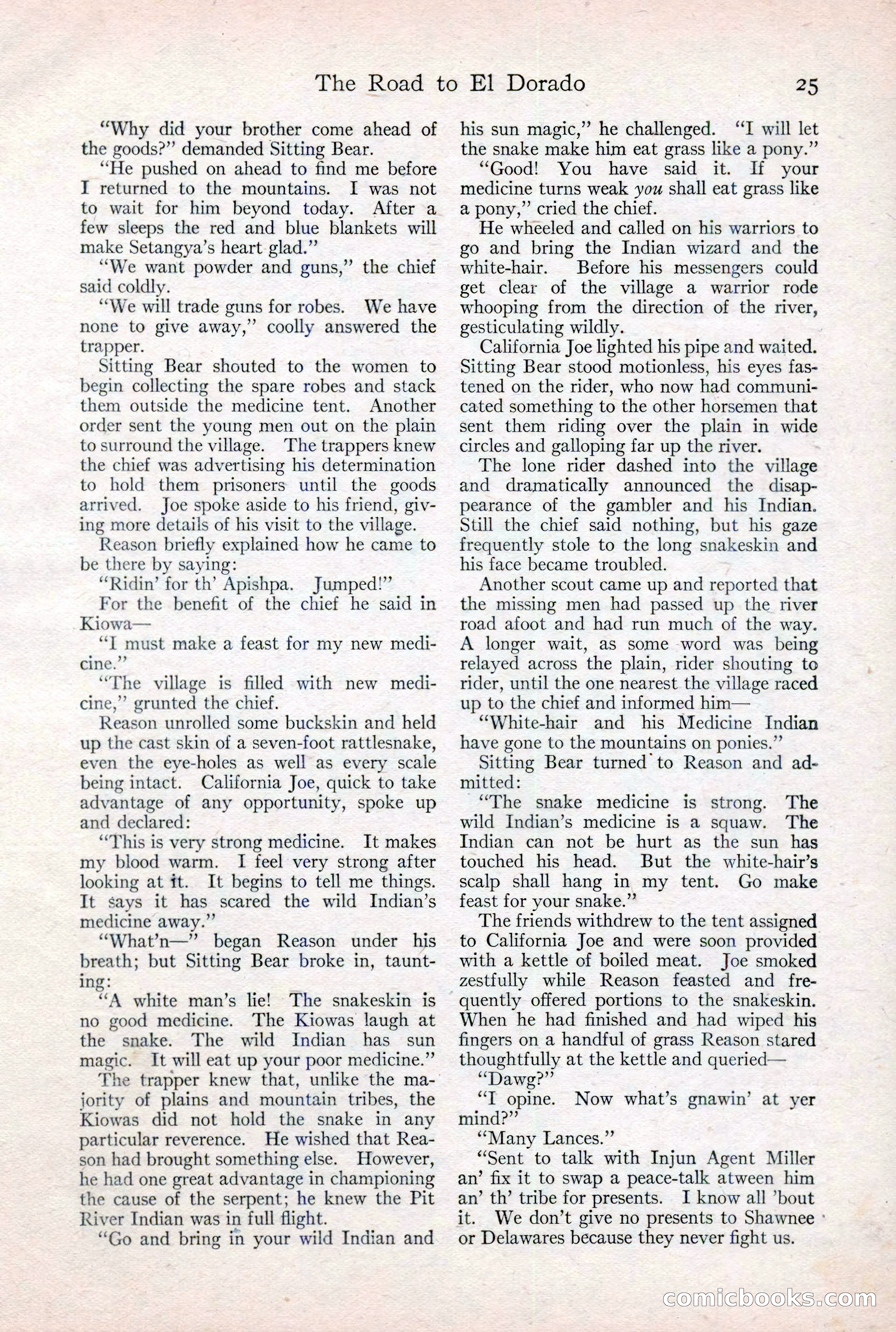 Adventure Magazine Cover, February 3, 1921 — page 31 of 200