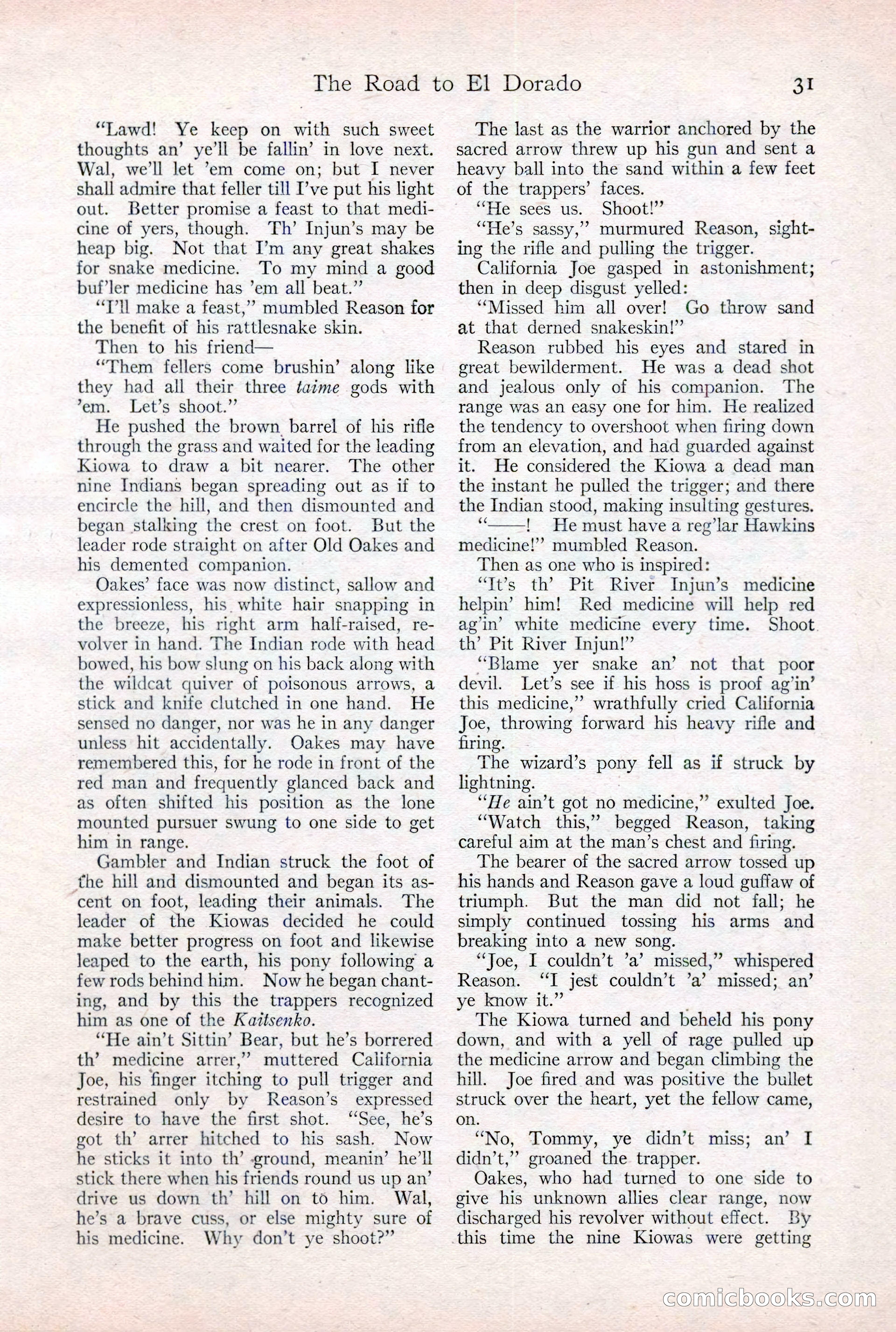 Adventure Magazine Cover, February 3, 1921 — page 37 of 200