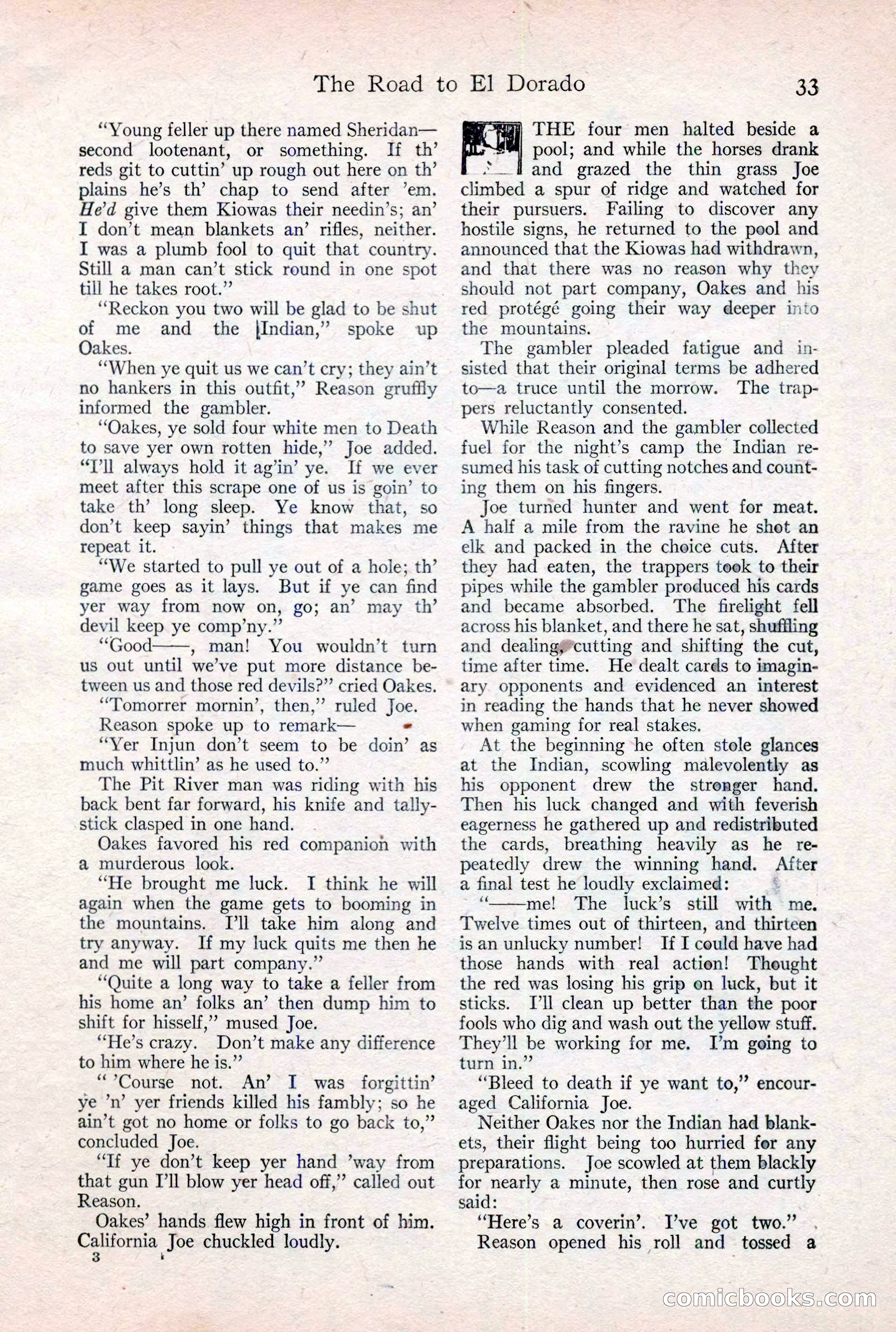 Adventure Magazine Cover, February 3, 1921 — page 39 of 200