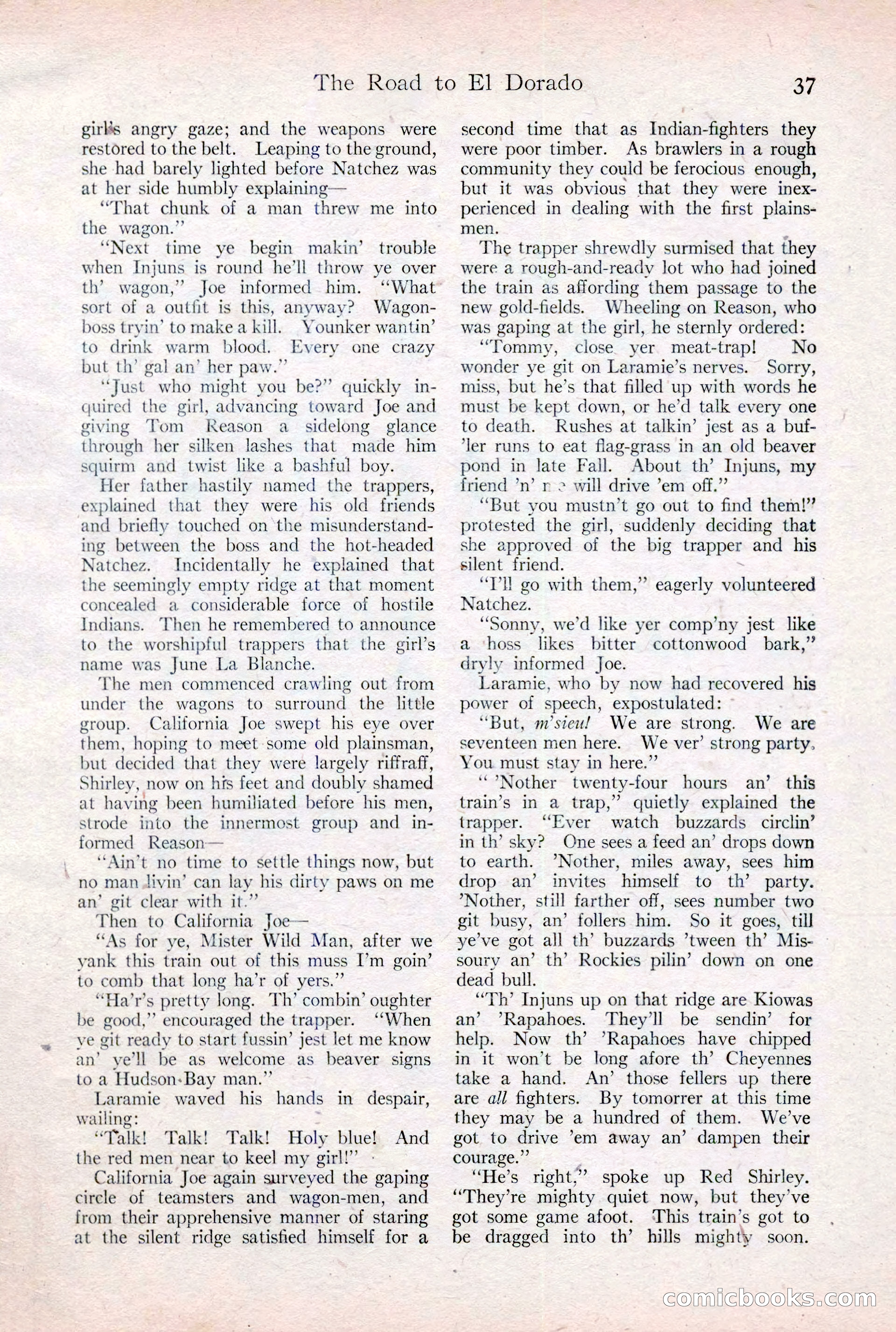 Adventure Magazine Cover, February 3, 1921 — page 43 of 200