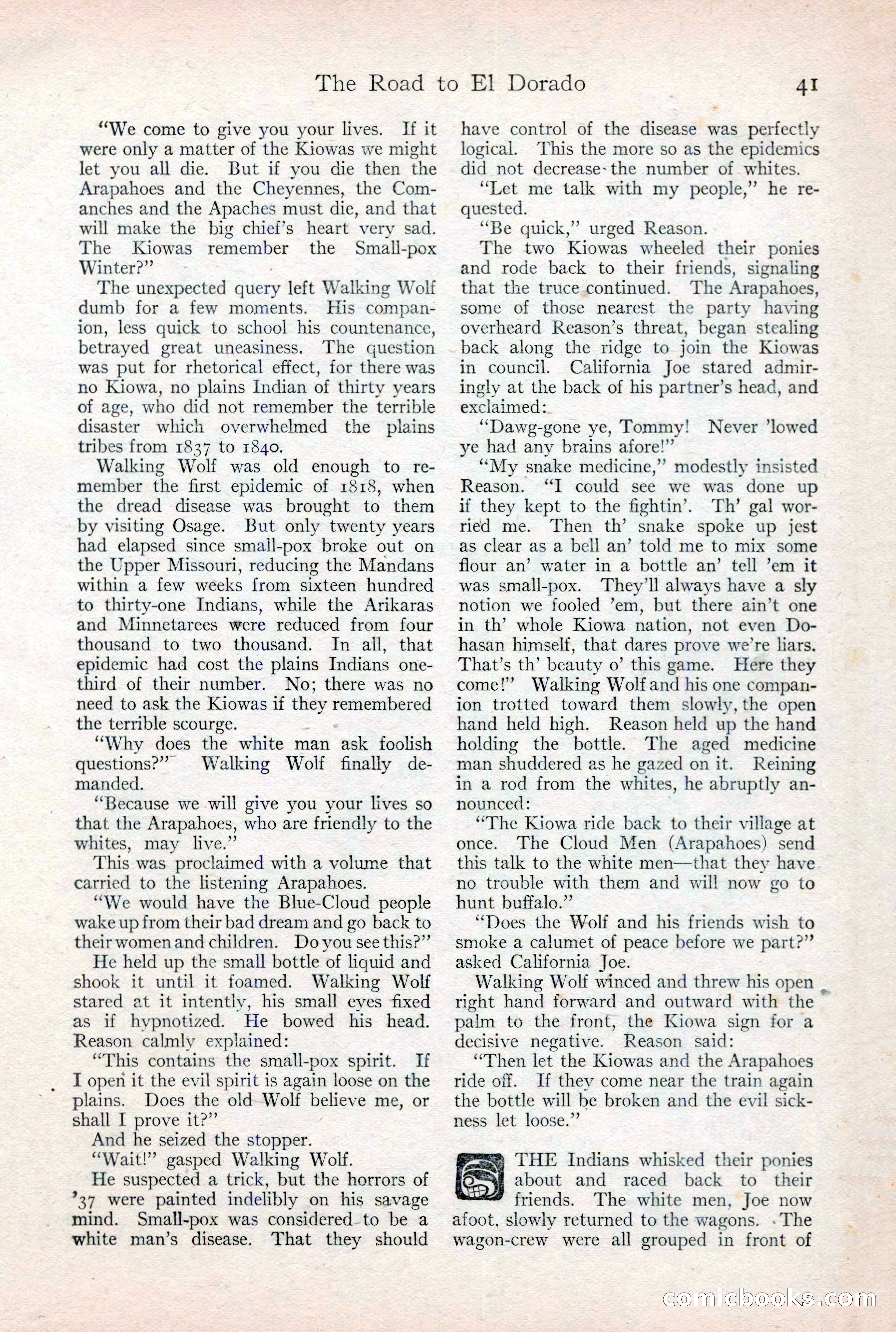 Adventure Magazine Cover, February 3, 1921 — page 47 of 200