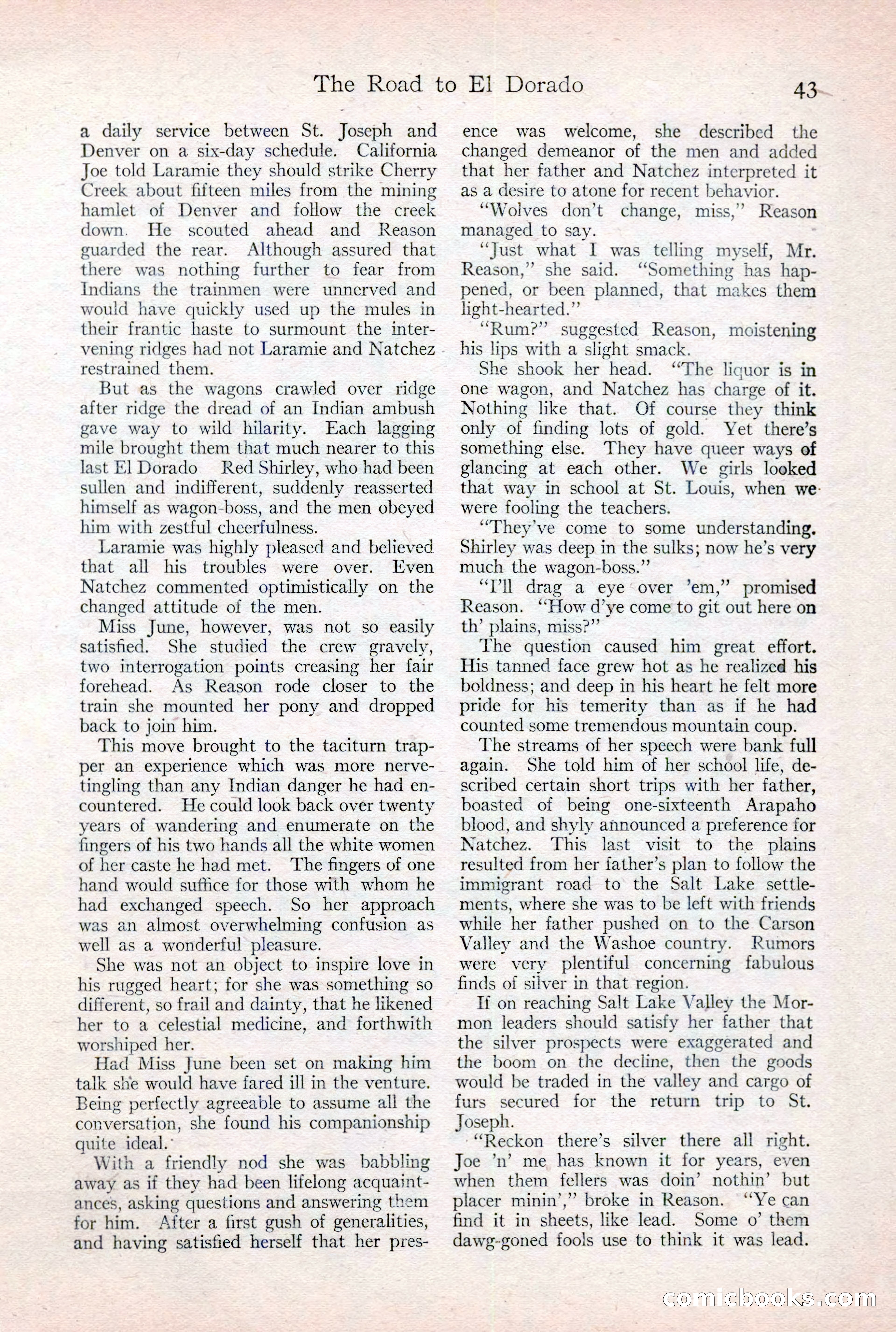 Adventure Magazine Cover, February 3, 1921 — page 49 of 200
