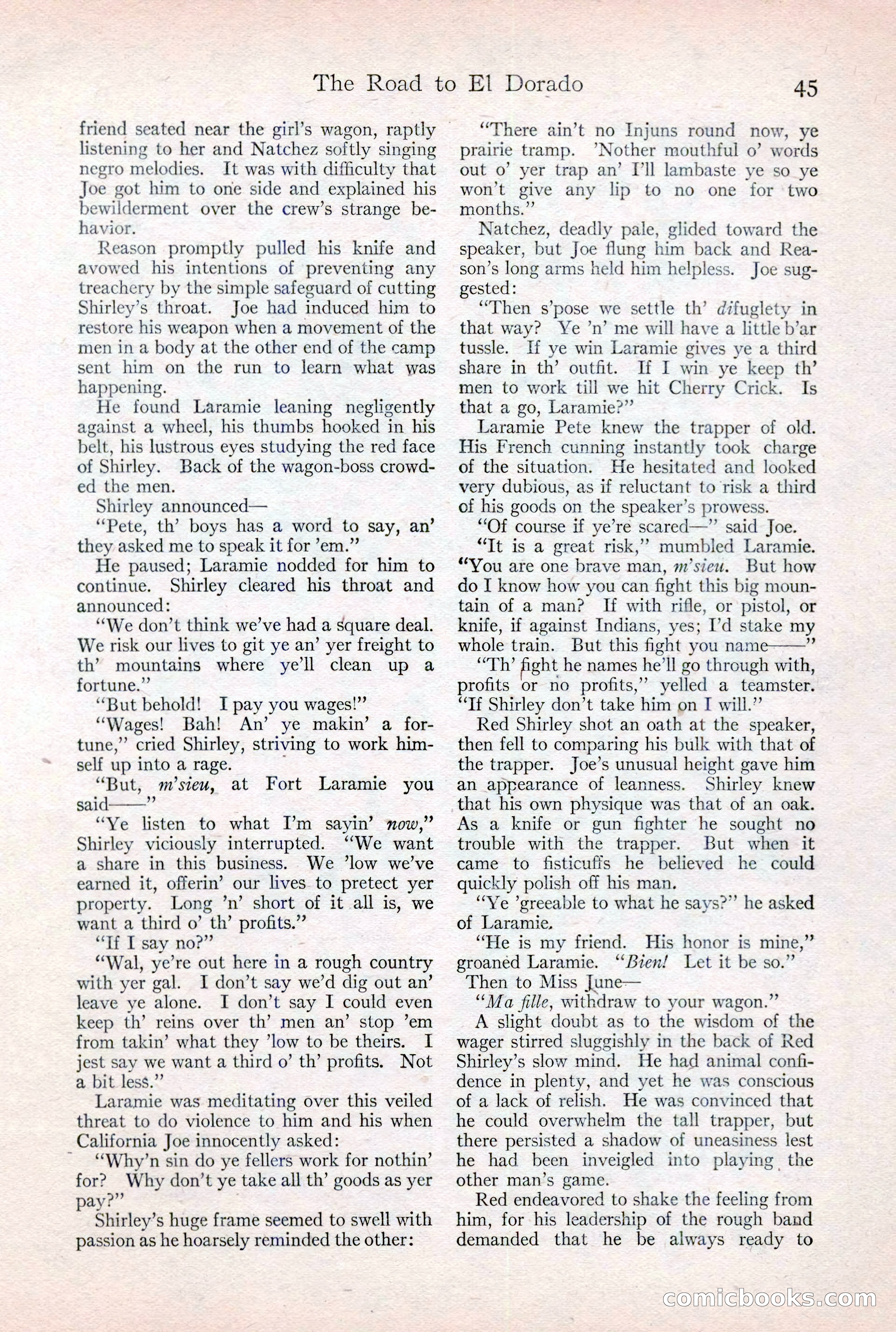 Adventure Magazine Cover, February 3, 1921 — page 51 of 200