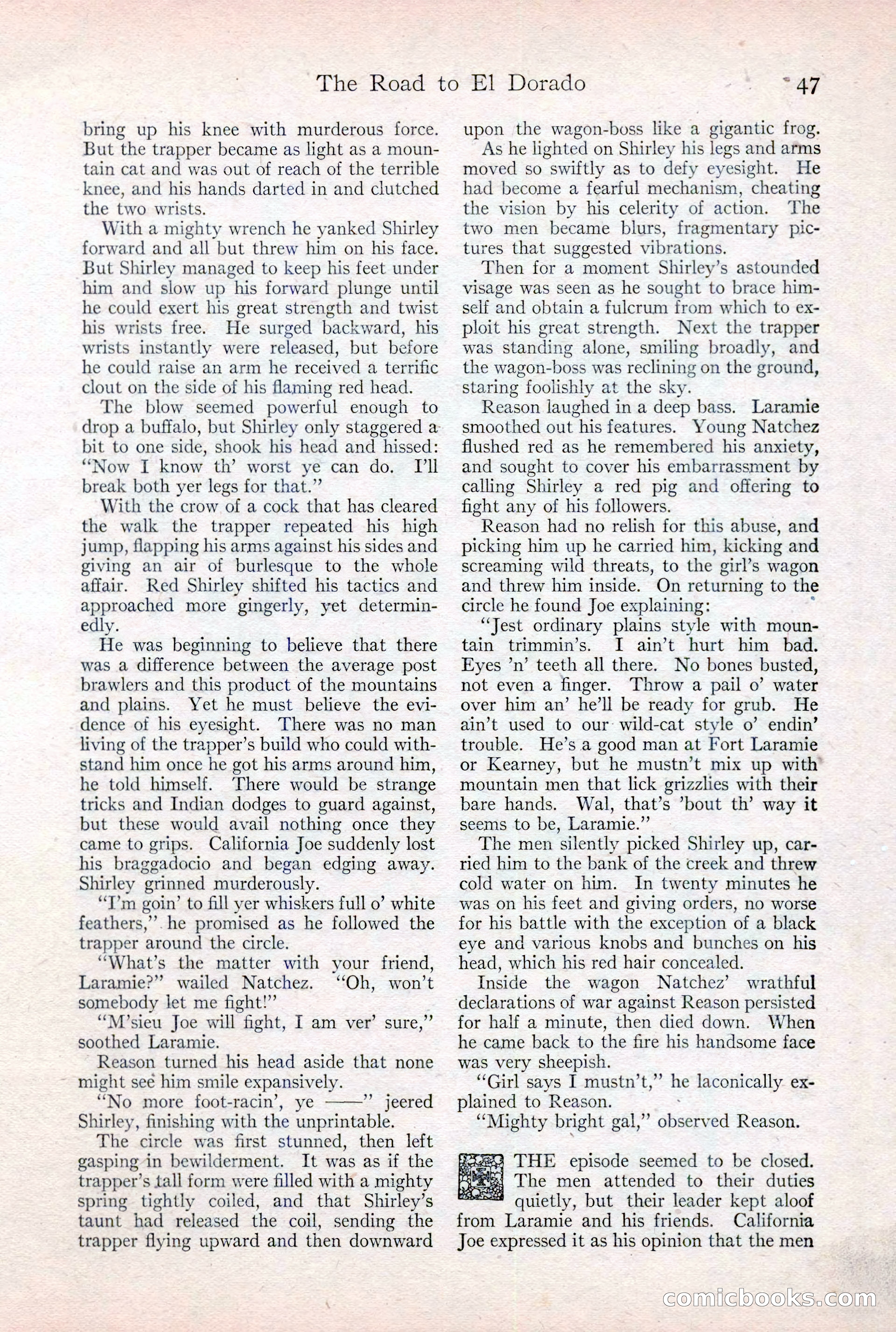 Adventure Magazine Cover, February 3, 1921 — page 53 of 200
