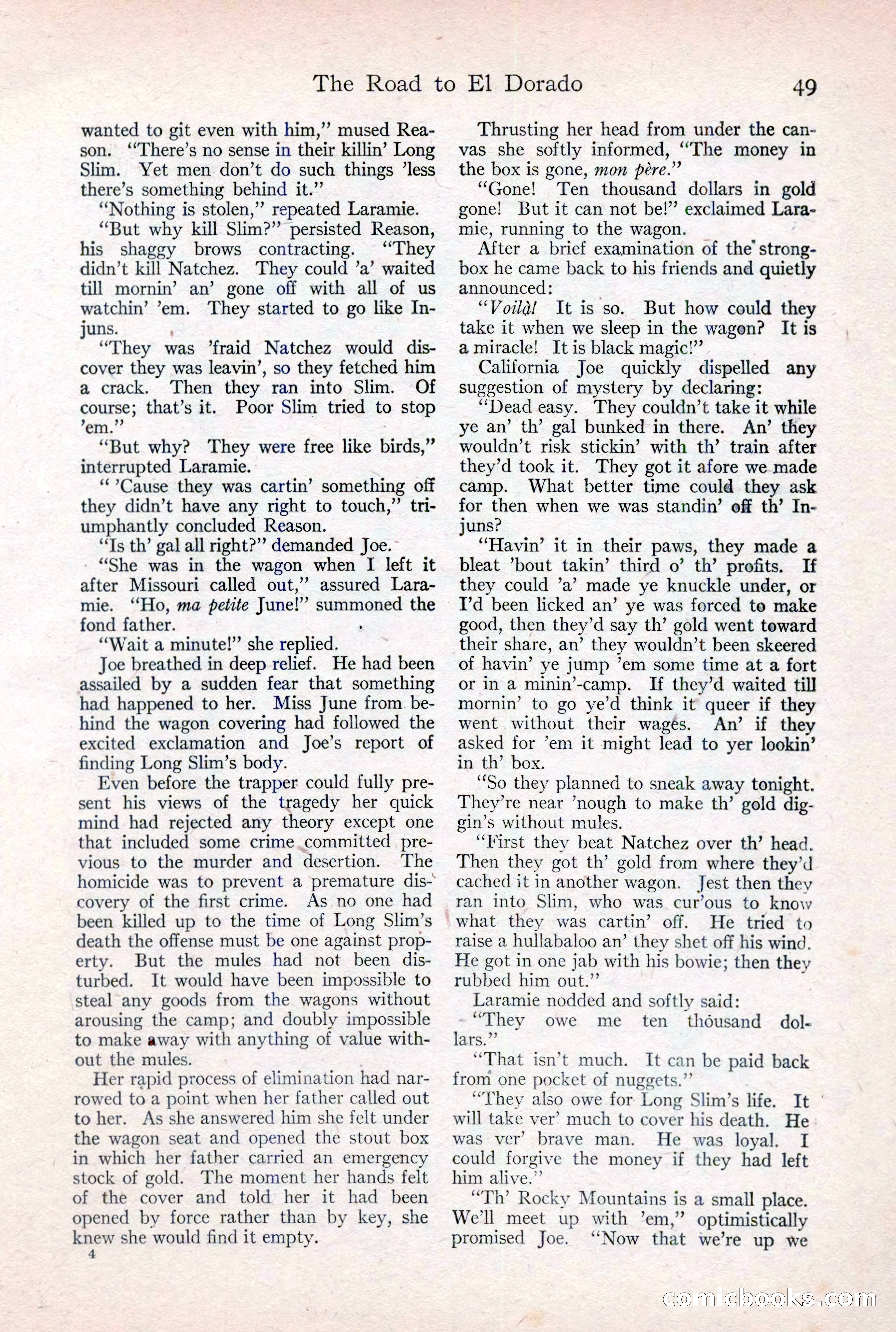 Adventure Magazine Cover, February 3, 1921 — page 55 of 200