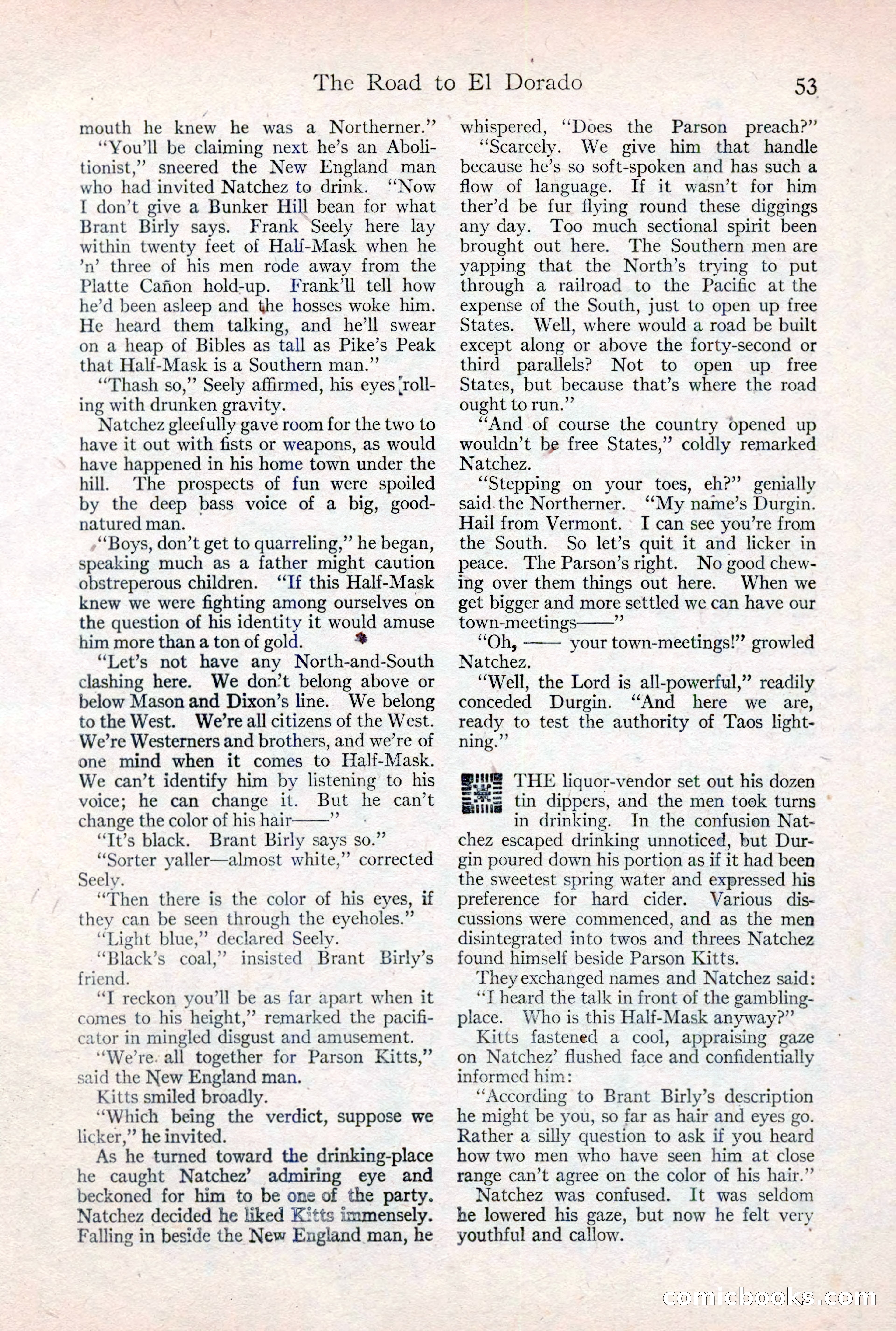 Adventure Magazine Cover, February 3, 1921 — page 59 of 200