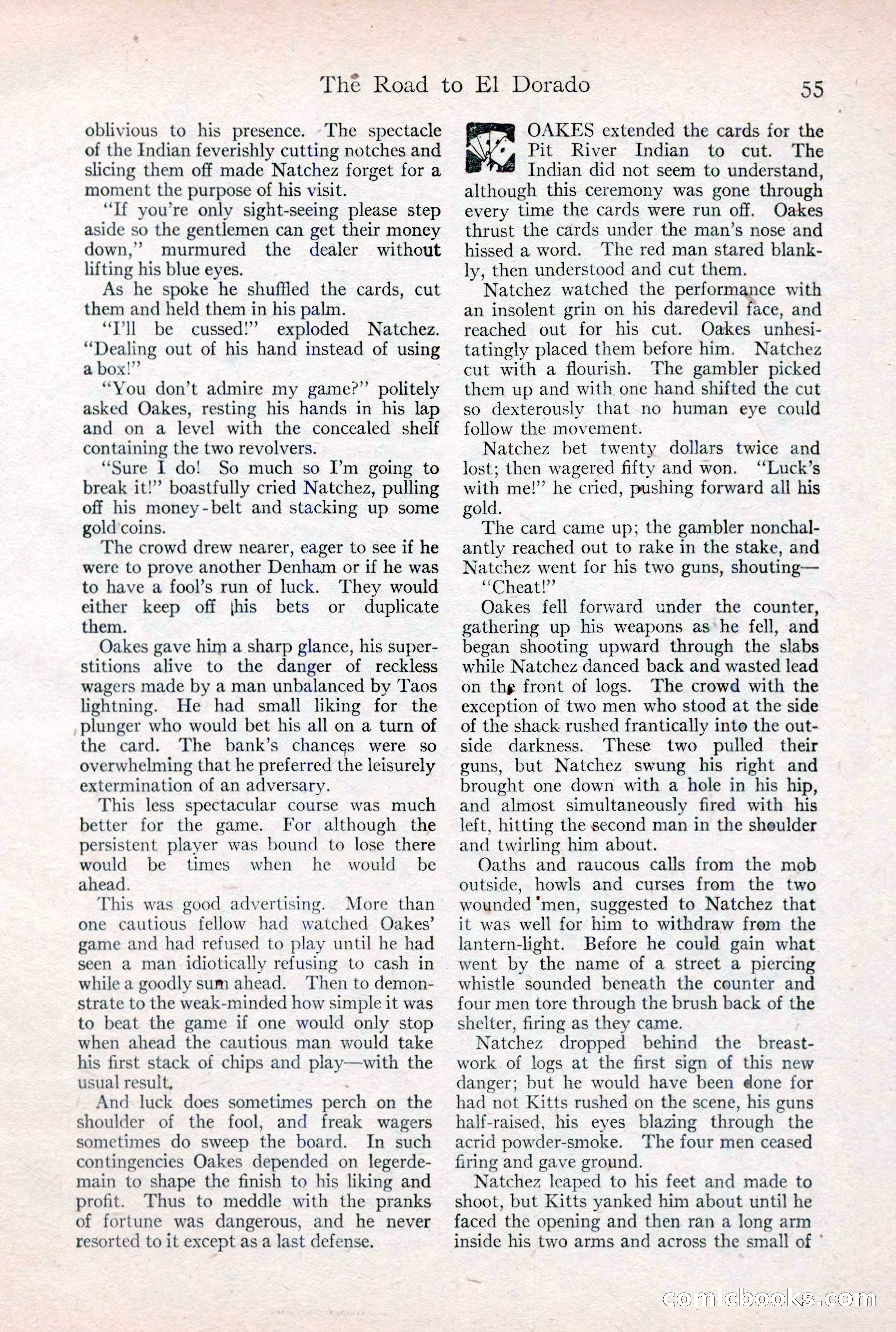 Adventure Magazine Cover, February 3, 1921 — page 61 of 200