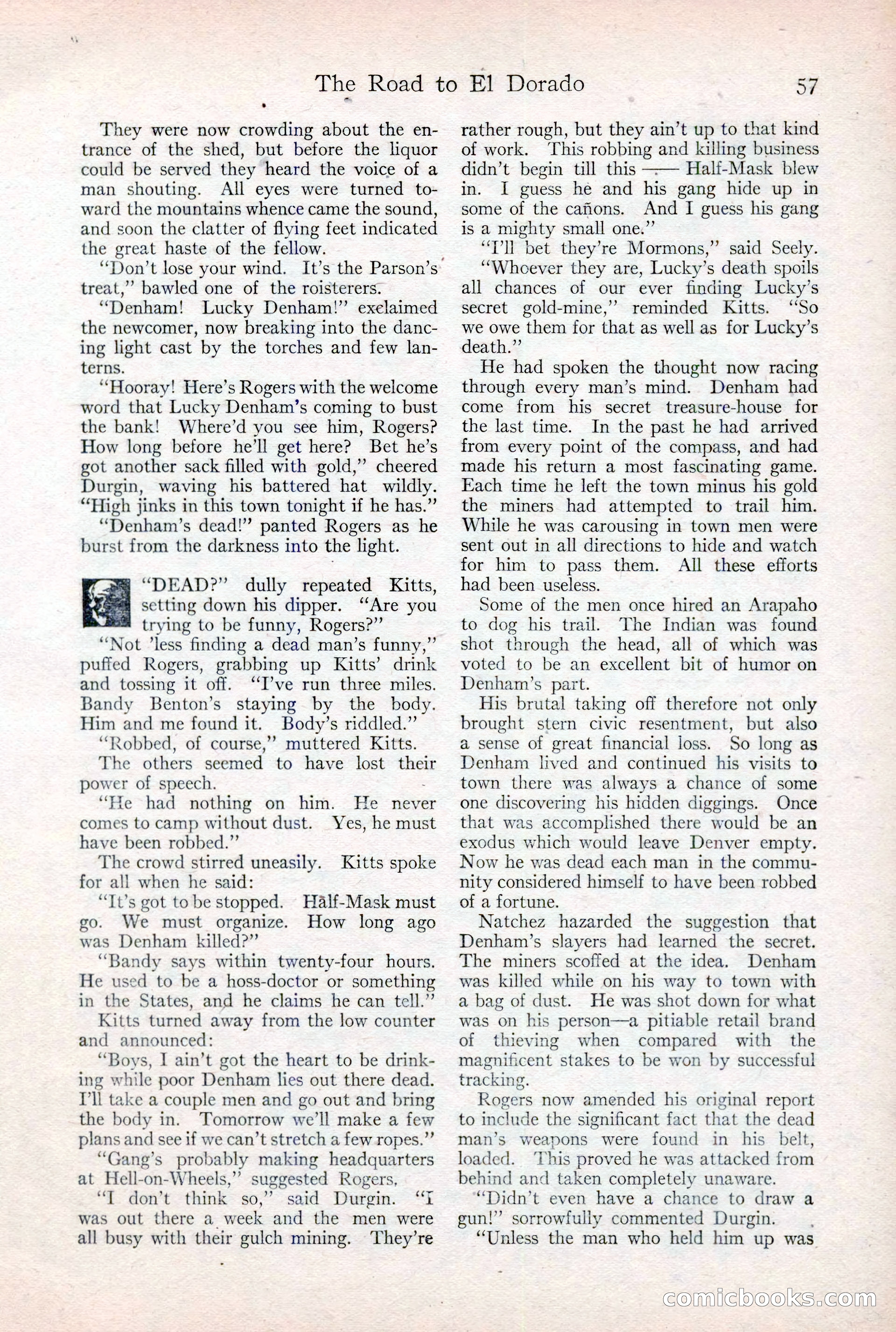 Adventure Magazine Cover, February 3, 1921 — page 63 of 200