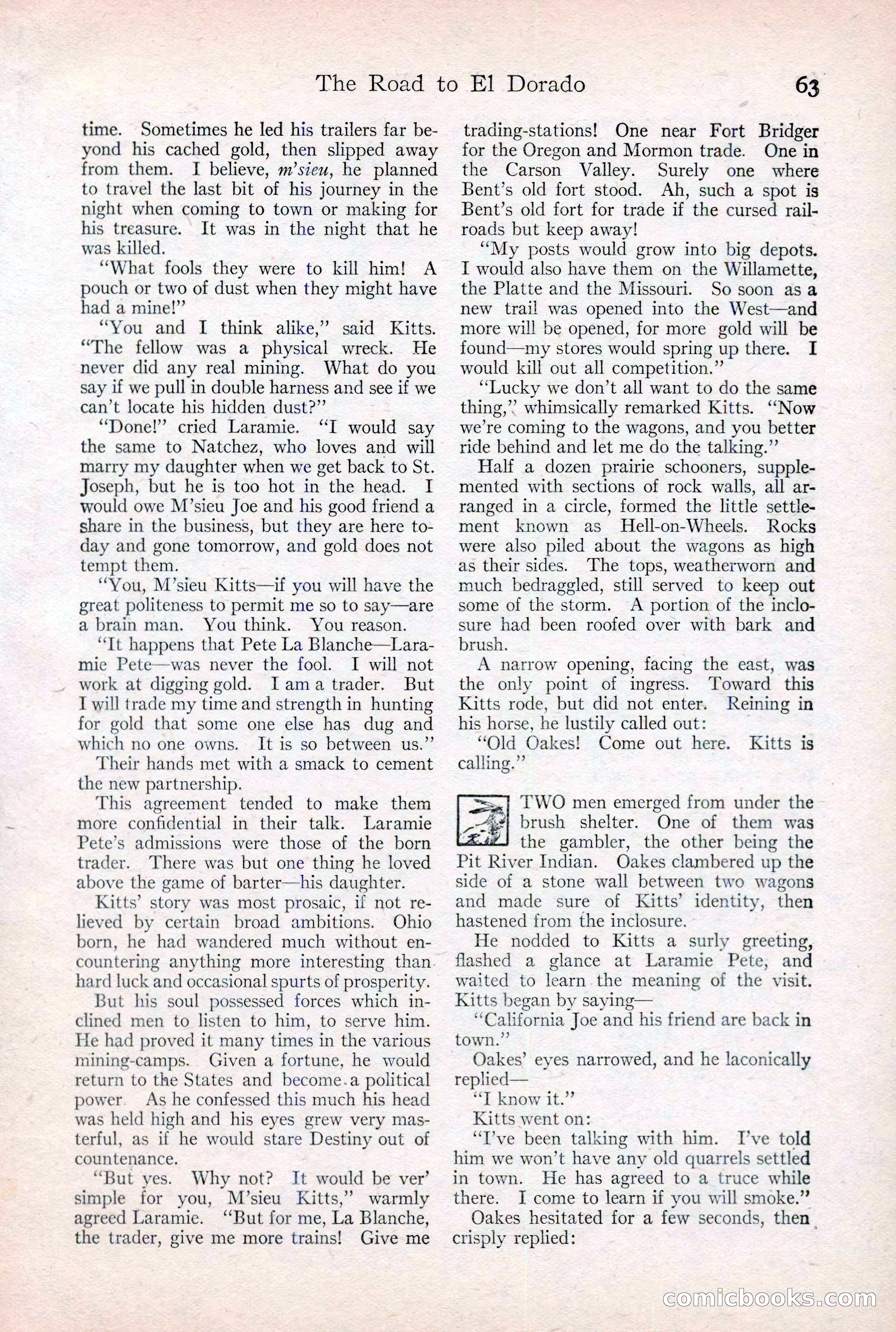 Adventure Magazine Cover, February 3, 1921 — page 69 of 200