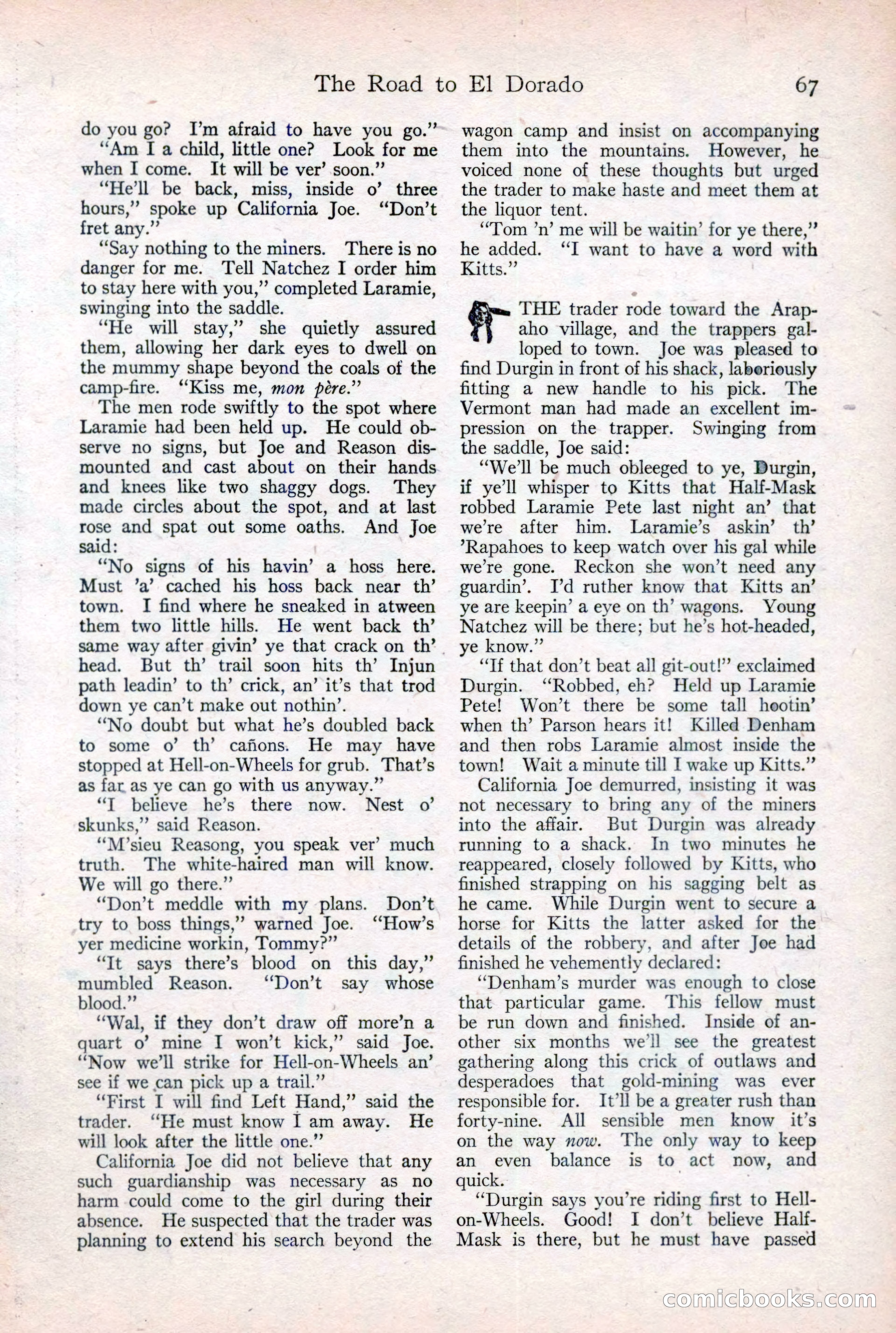 Adventure Magazine Cover, February 3, 1921 — page 73 of 200
