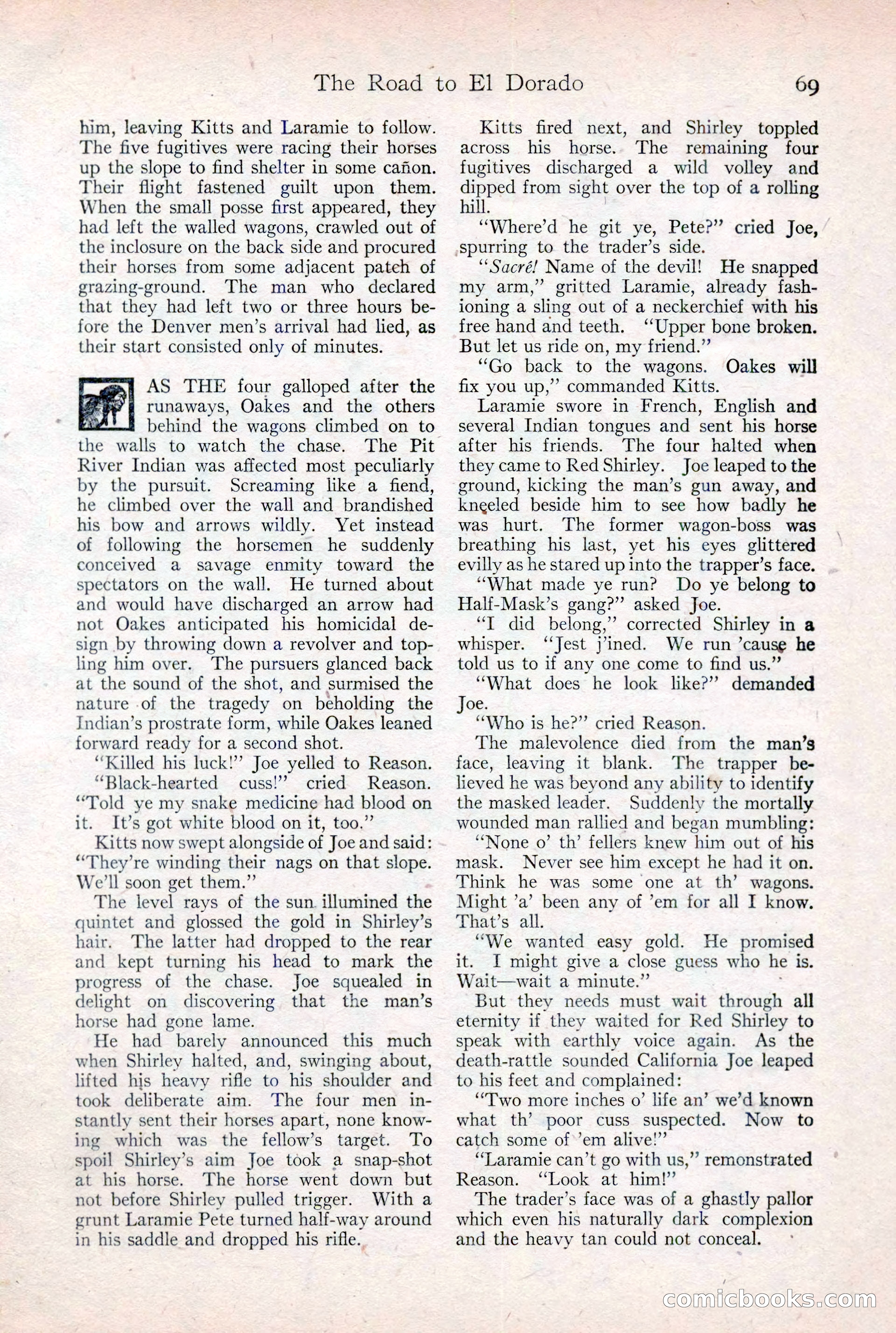 Adventure Magazine Cover, February 3, 1921 — page 75 of 200