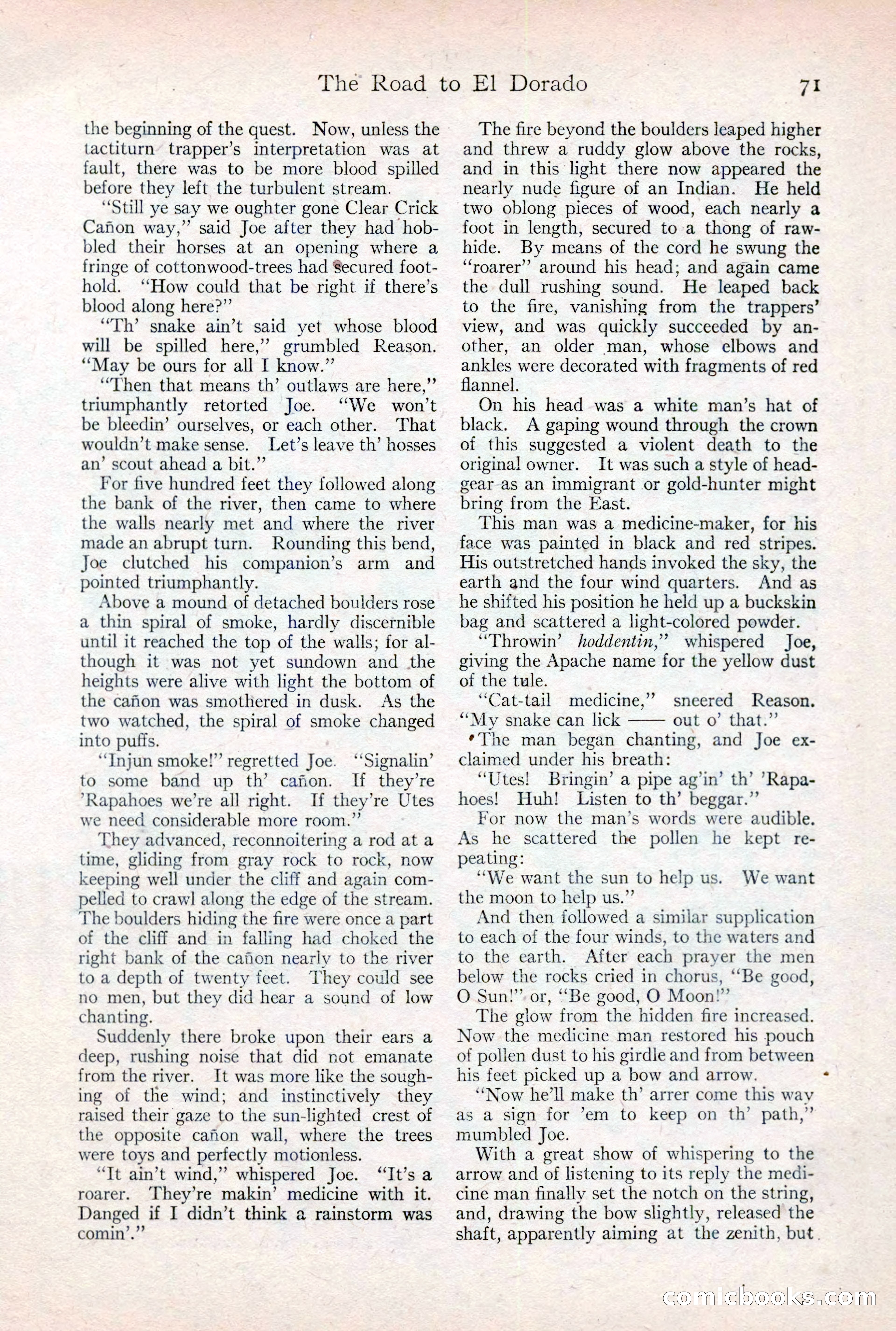 Adventure Magazine Cover, February 3, 1921 — page 77 of 200