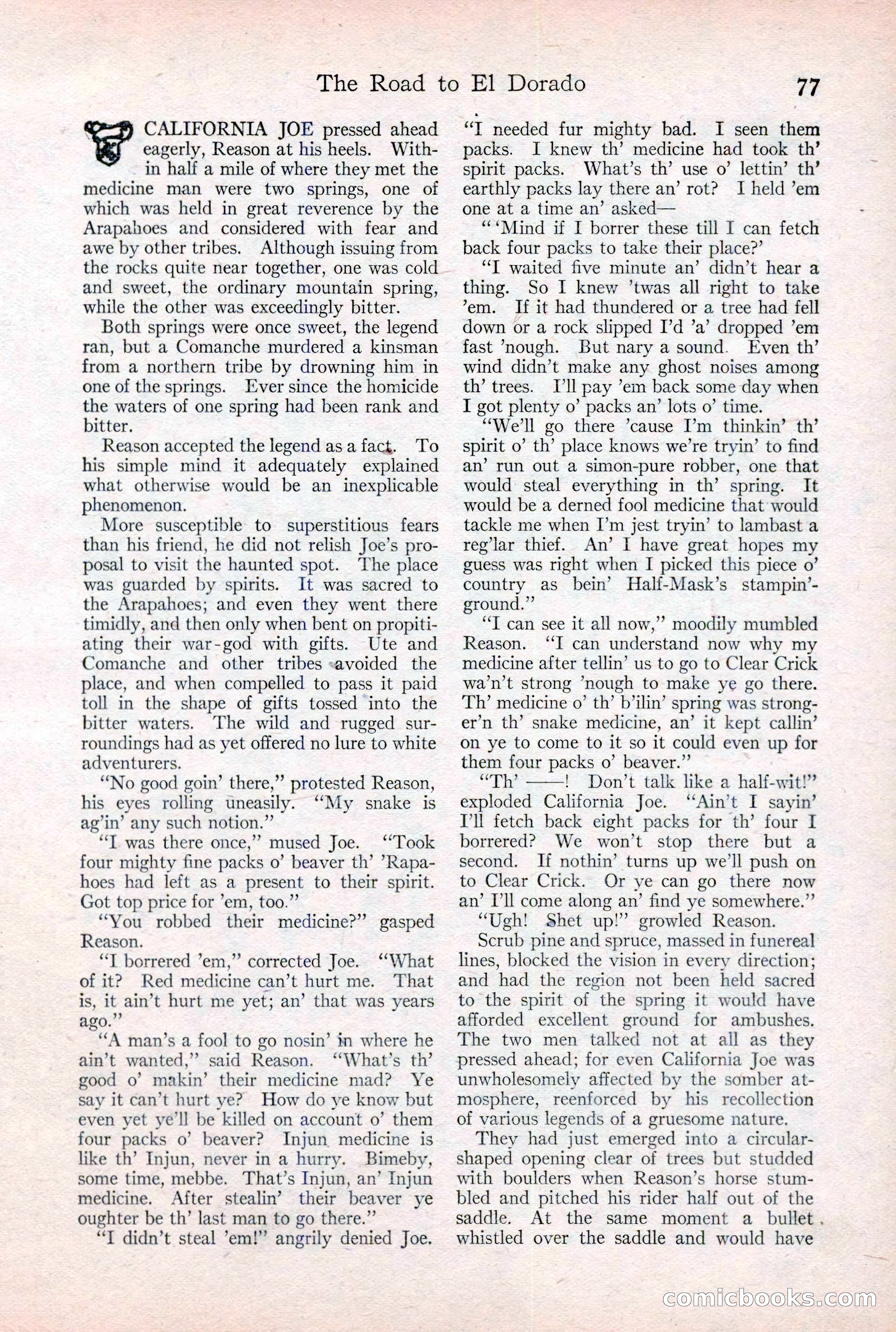 Adventure Magazine Cover, February 3, 1921 — page 83 of 200