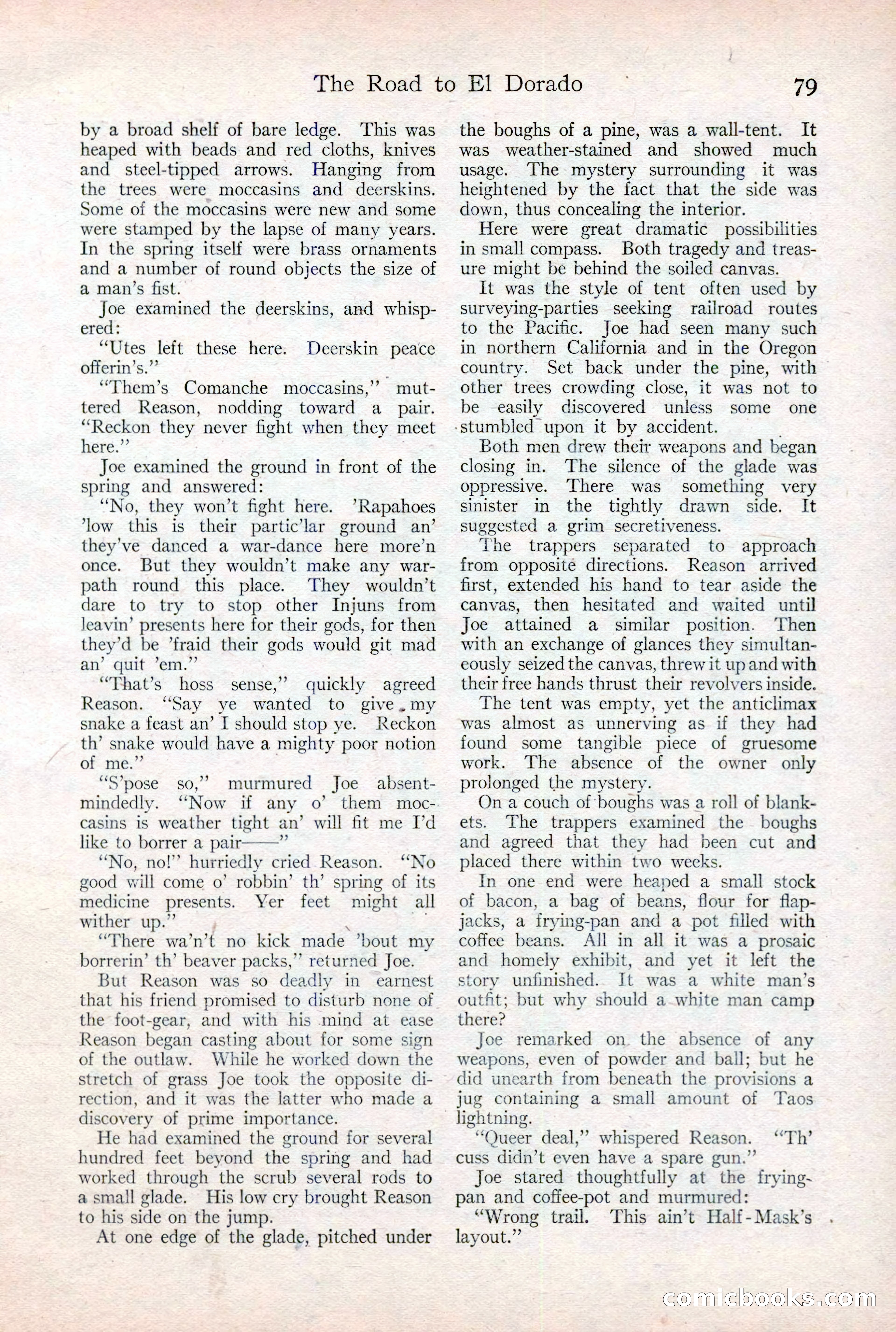 Adventure Magazine Cover, February 3, 1921 — page 85 of 200