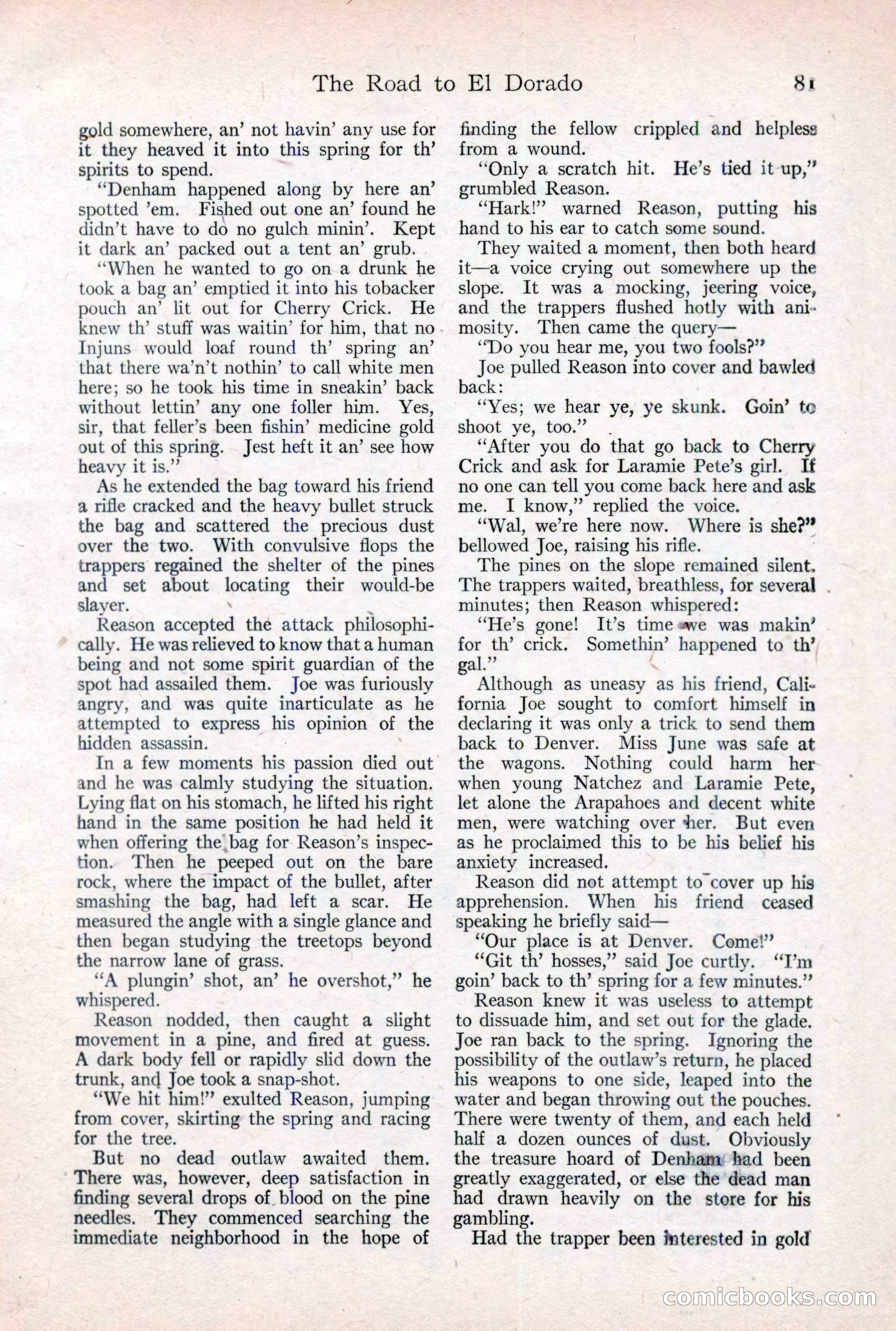 Adventure Magazine Cover, February 3, 1921 — page 87 of 200