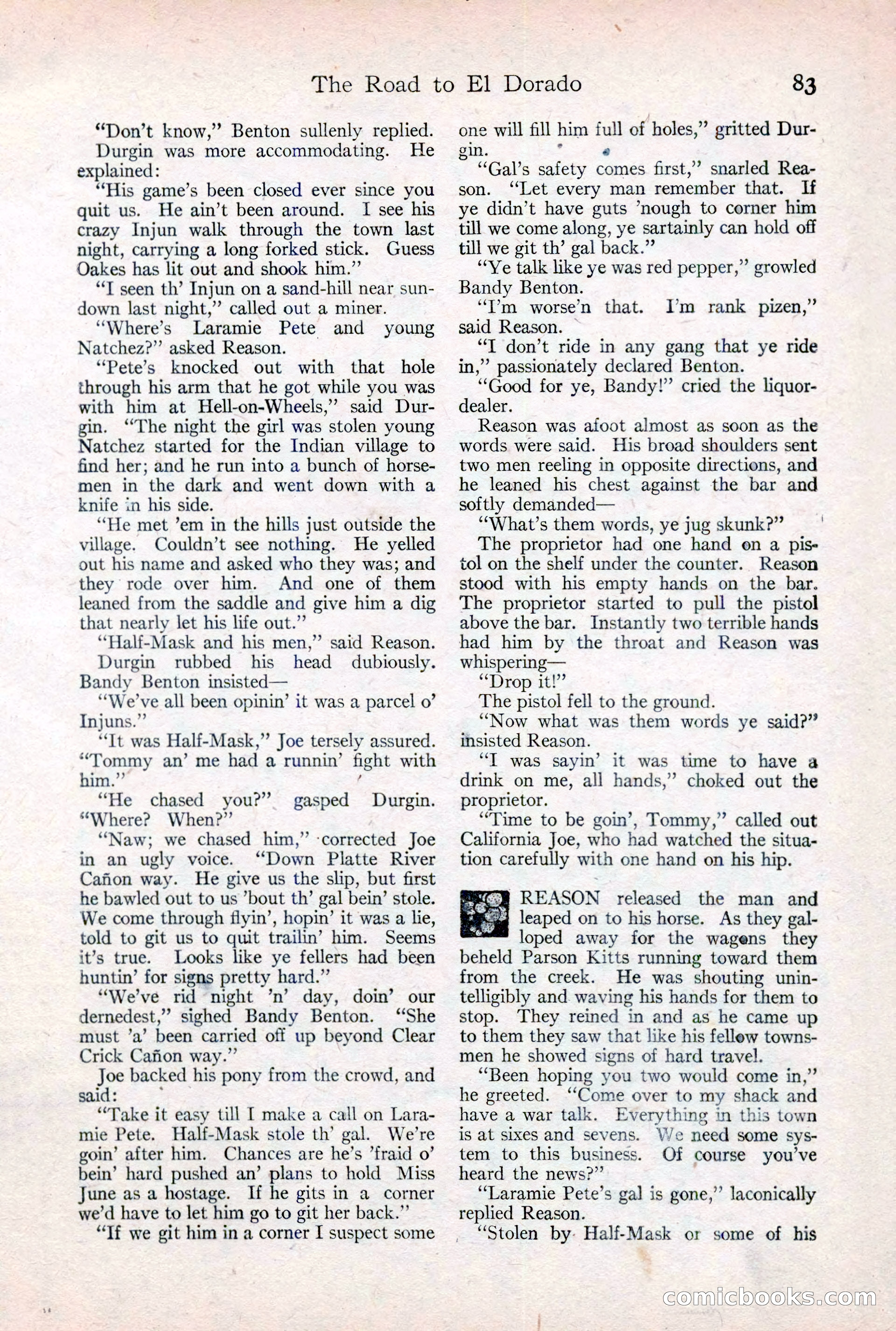 Adventure Magazine Cover, February 3, 1921 — page 89 of 200