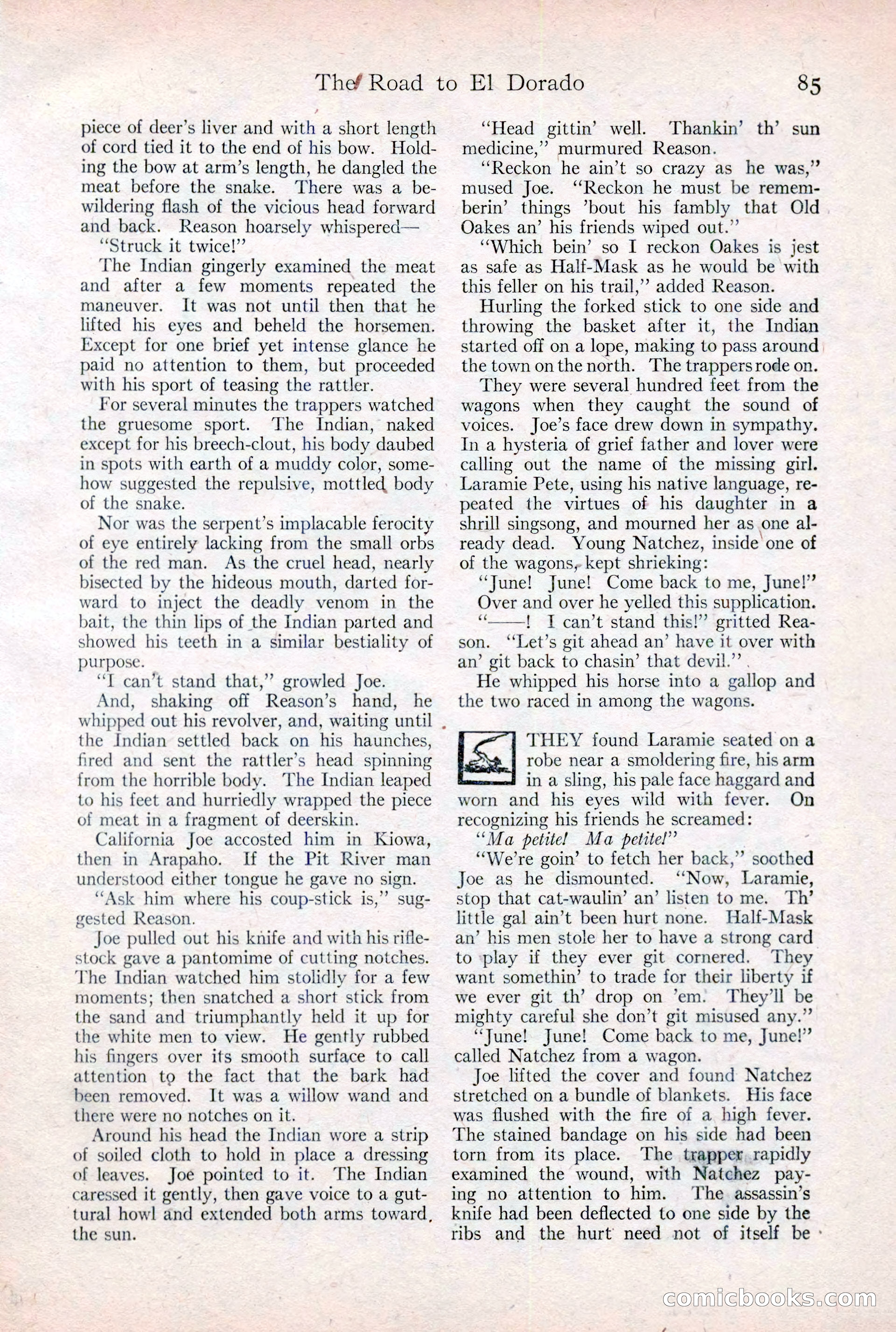 Adventure Magazine Cover, February 3, 1921 — page 91 of 200