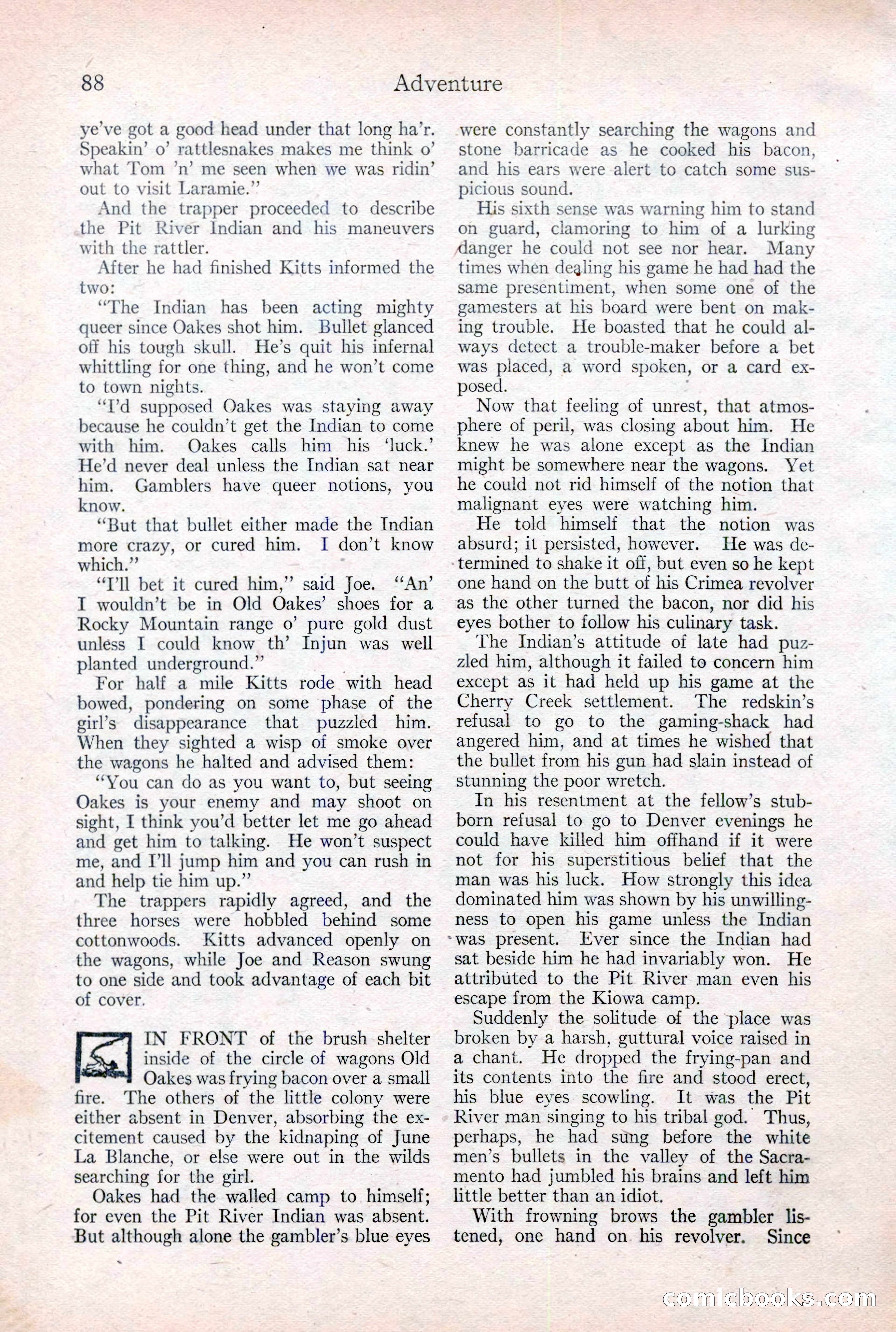 Adventure Magazine Cover, February 3, 1921 — page 94 of 200