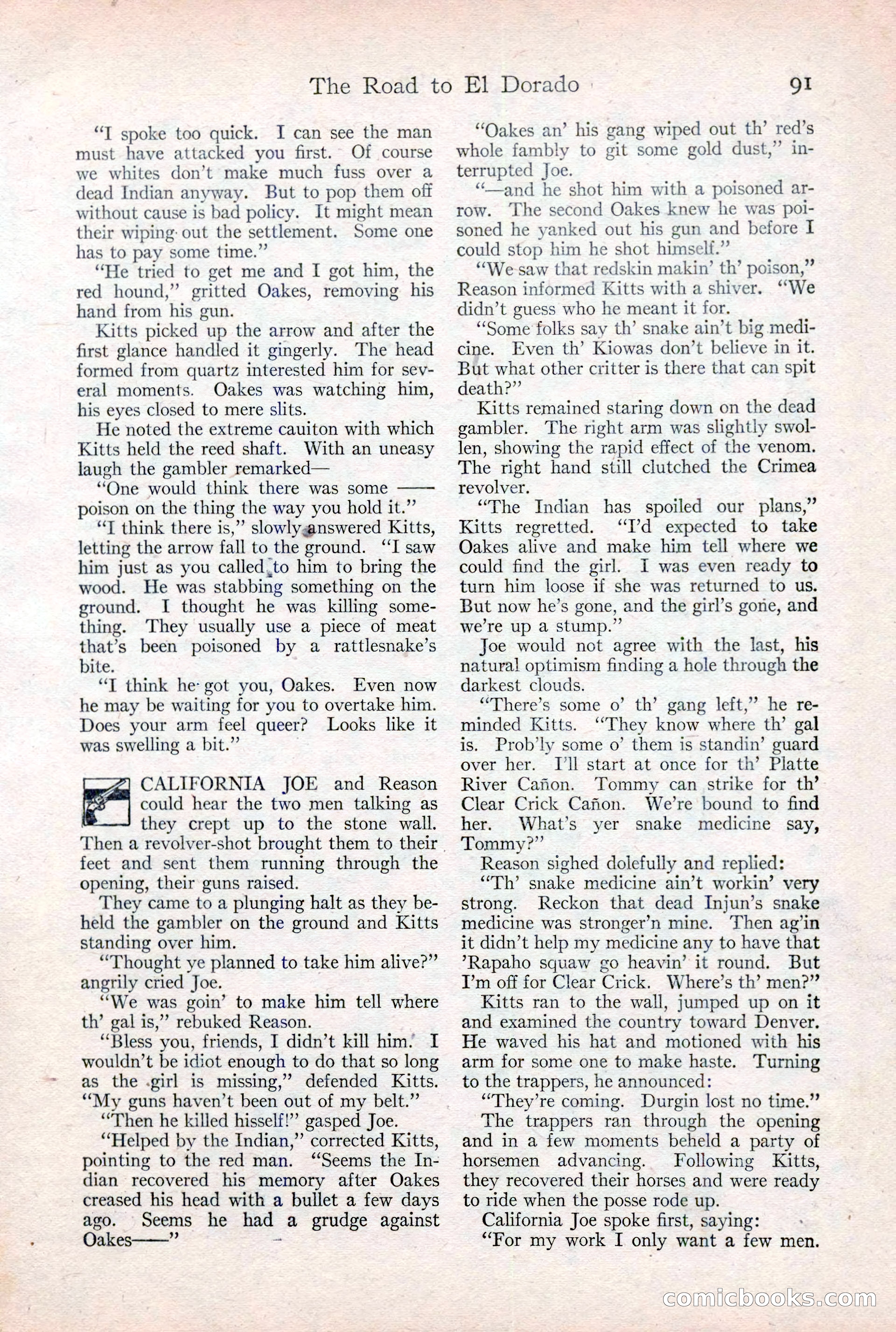 Adventure Magazine Cover, February 3, 1921 — page 97 of 200