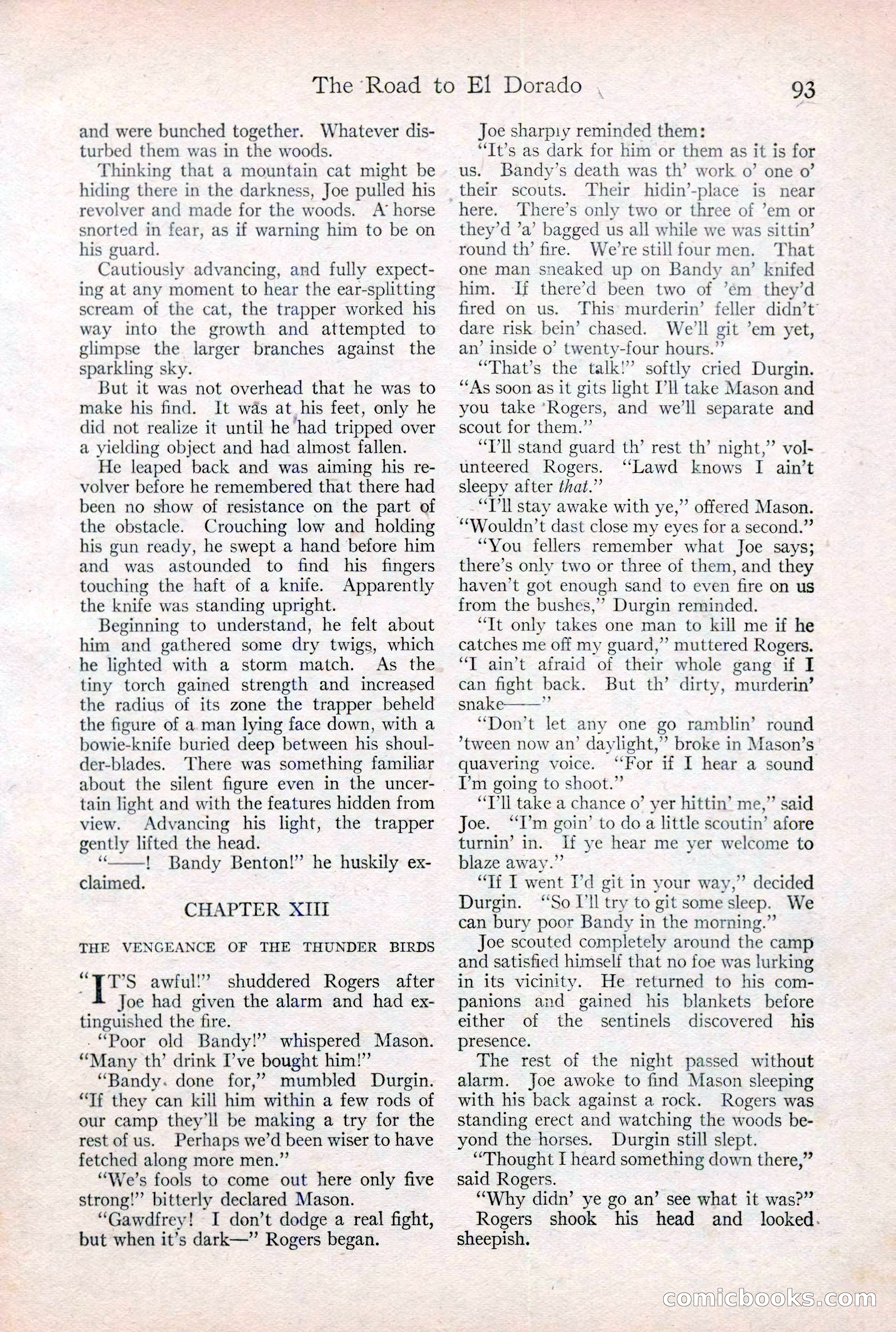 Adventure Magazine Cover, February 3, 1921 — page 99 of 200