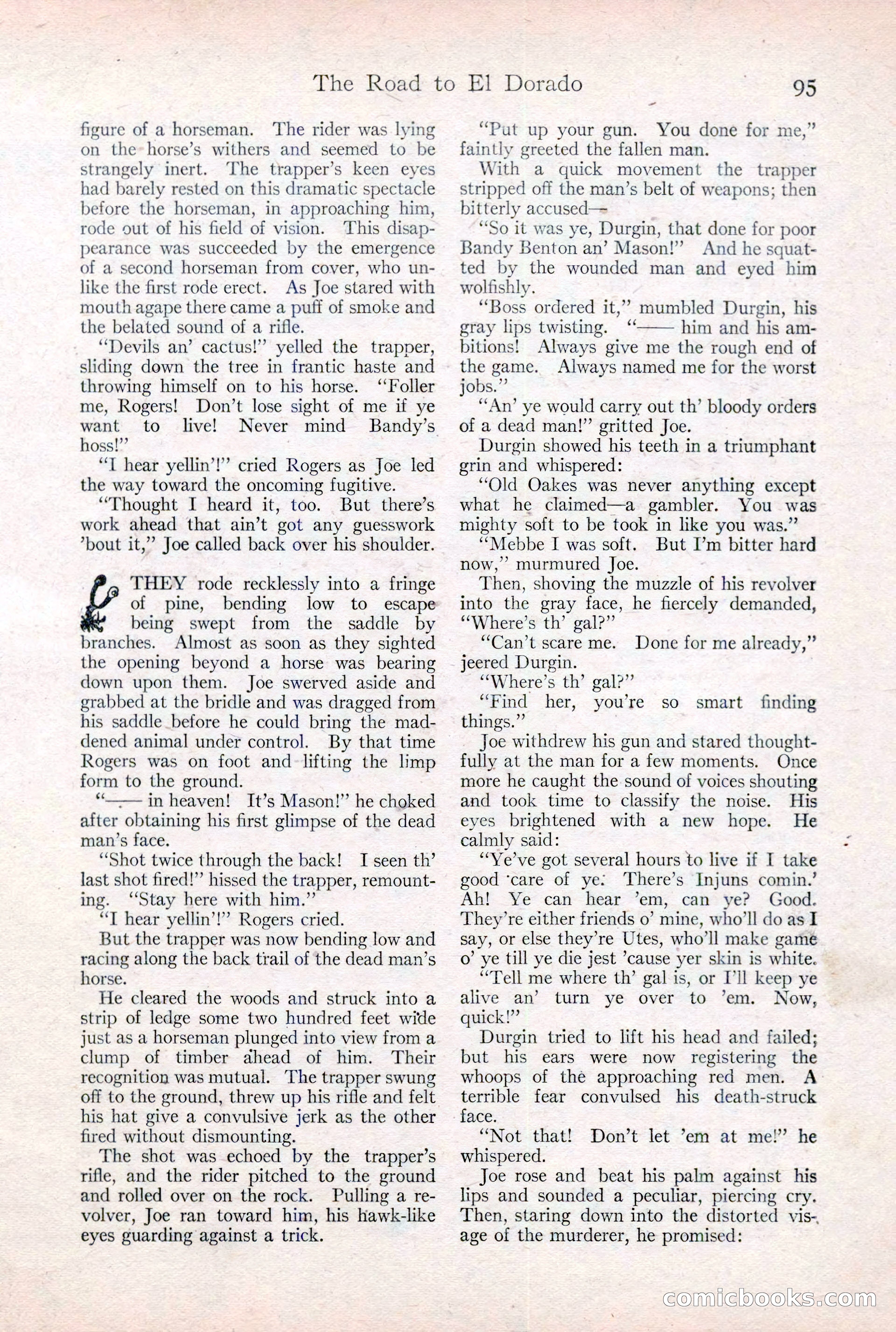 Adventure Magazine Cover, February 3, 1921 — page 101 of 200