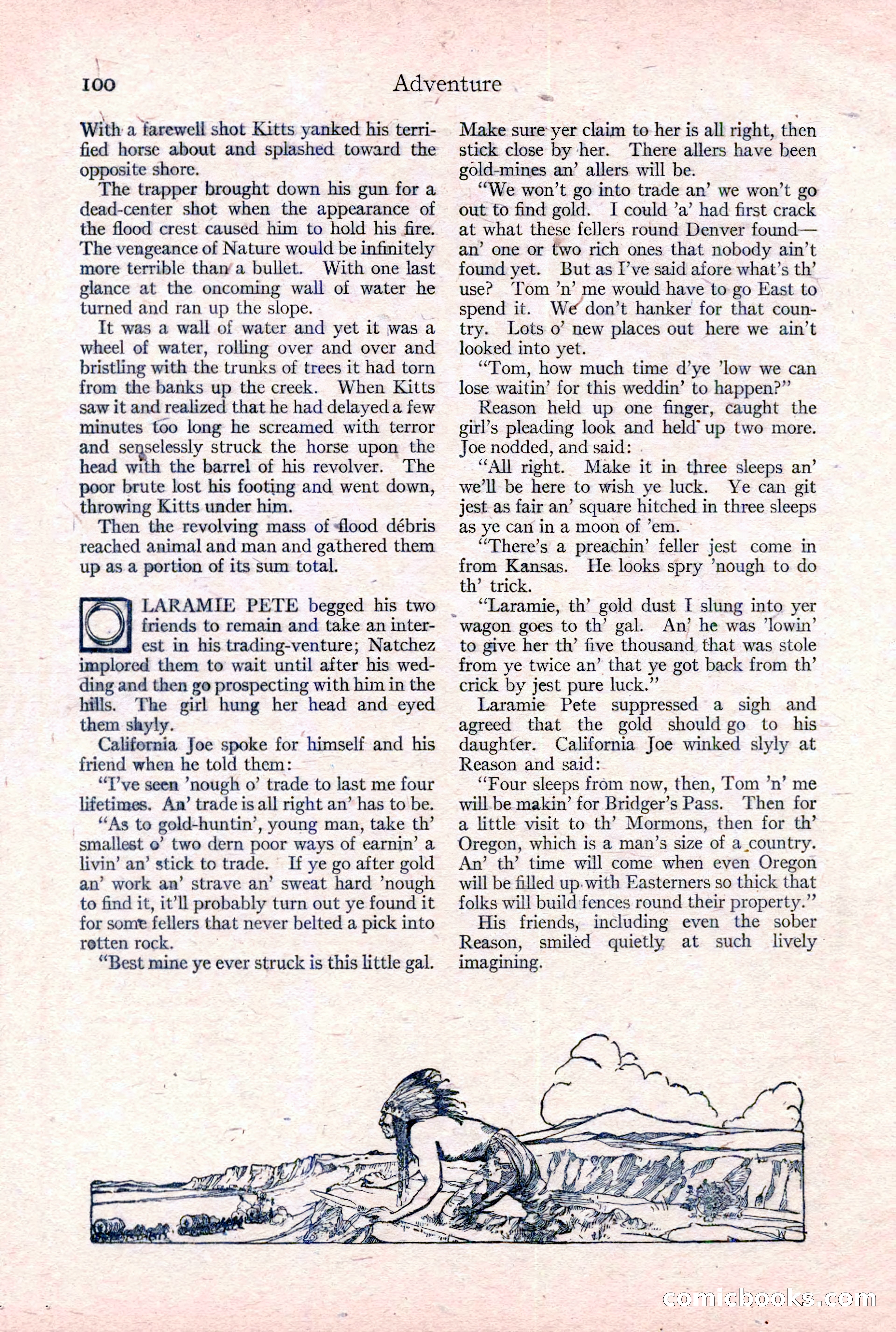 Adventure Magazine Cover, February 3, 1921 — page 106 of 200
