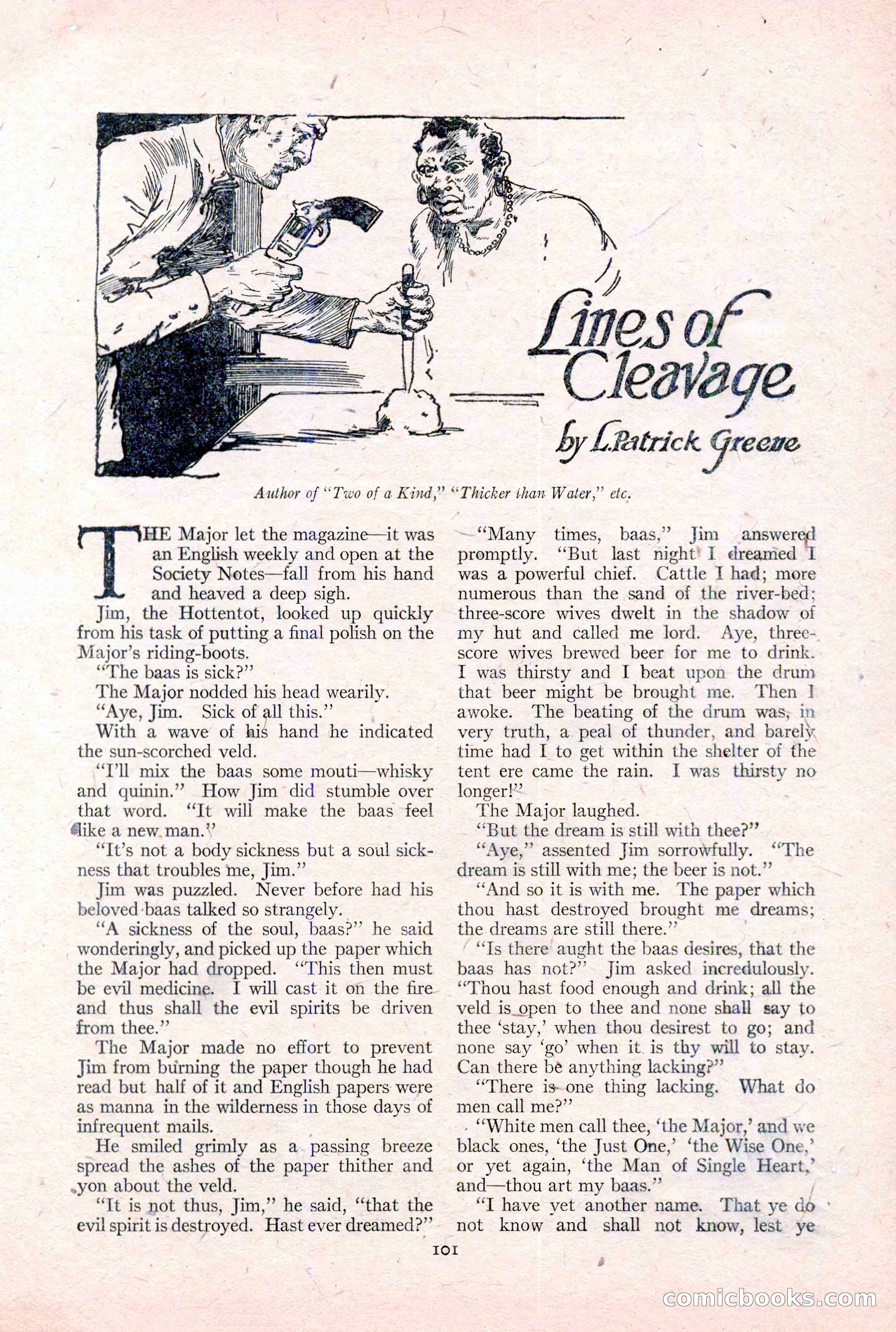 Adventure Magazine Cover, February 3, 1921 — page 107 of 200