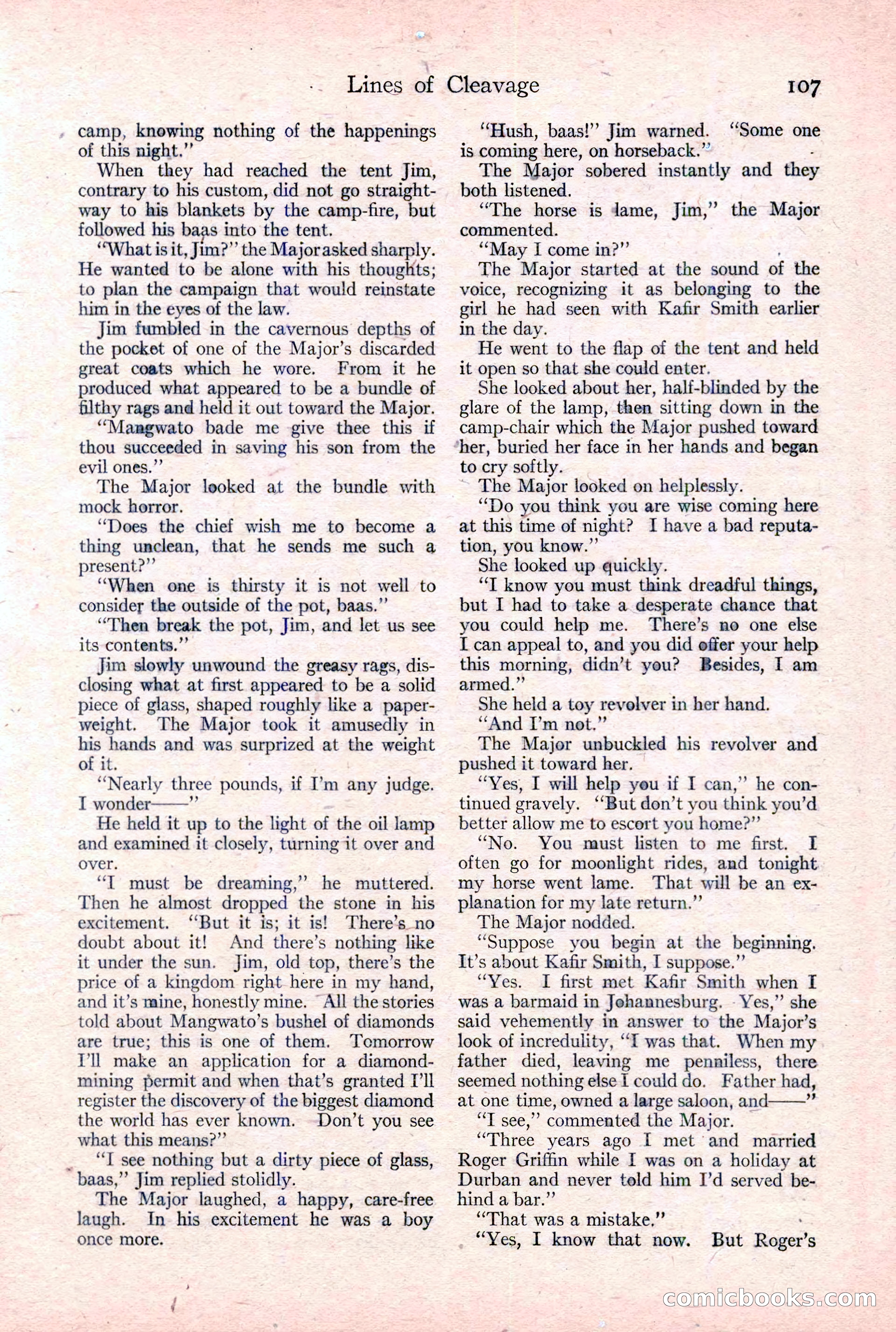 Adventure Magazine Cover, February 3, 1921 — page 113 of 200