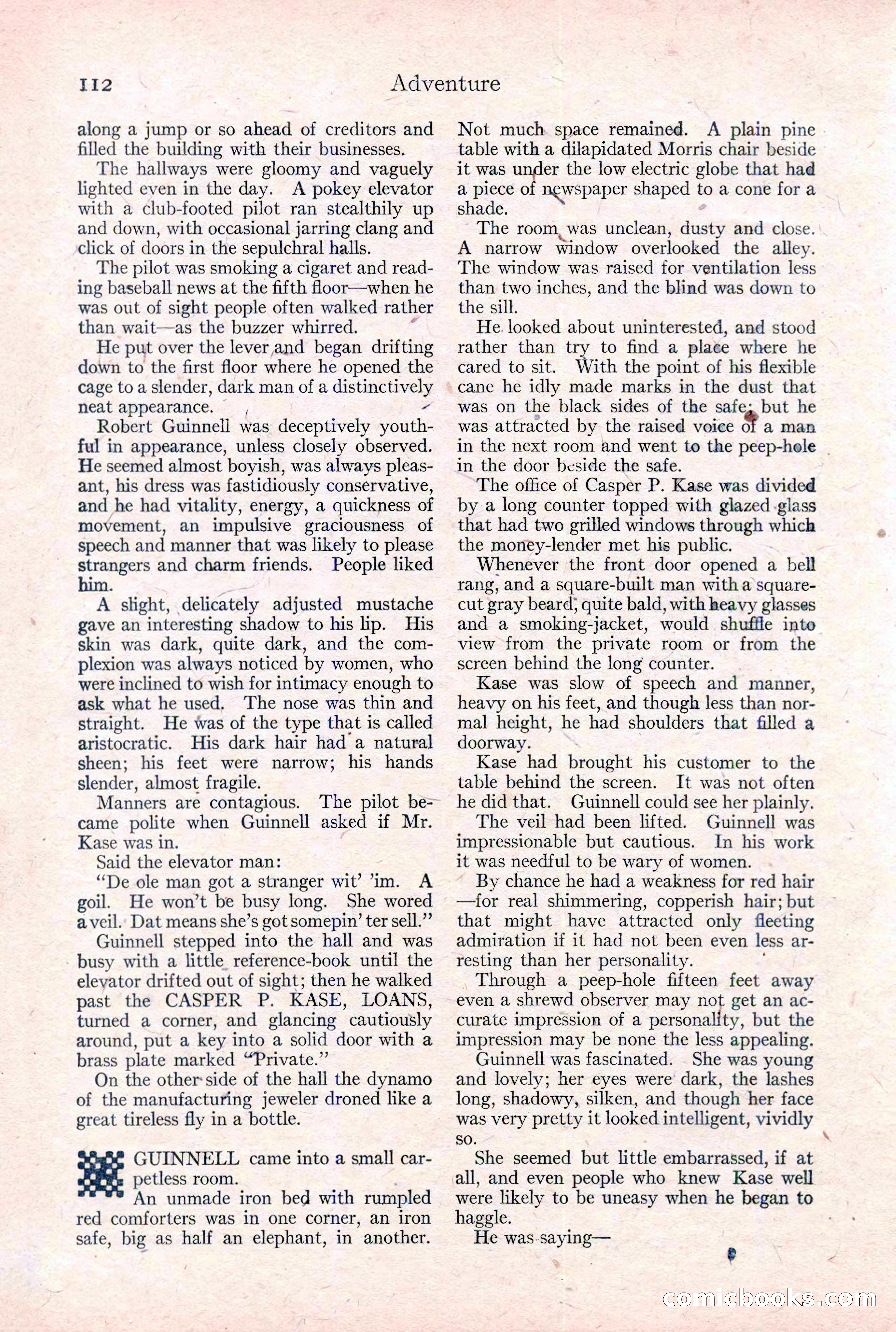Adventure Magazine Cover, February 3, 1921 — page 118 of 200