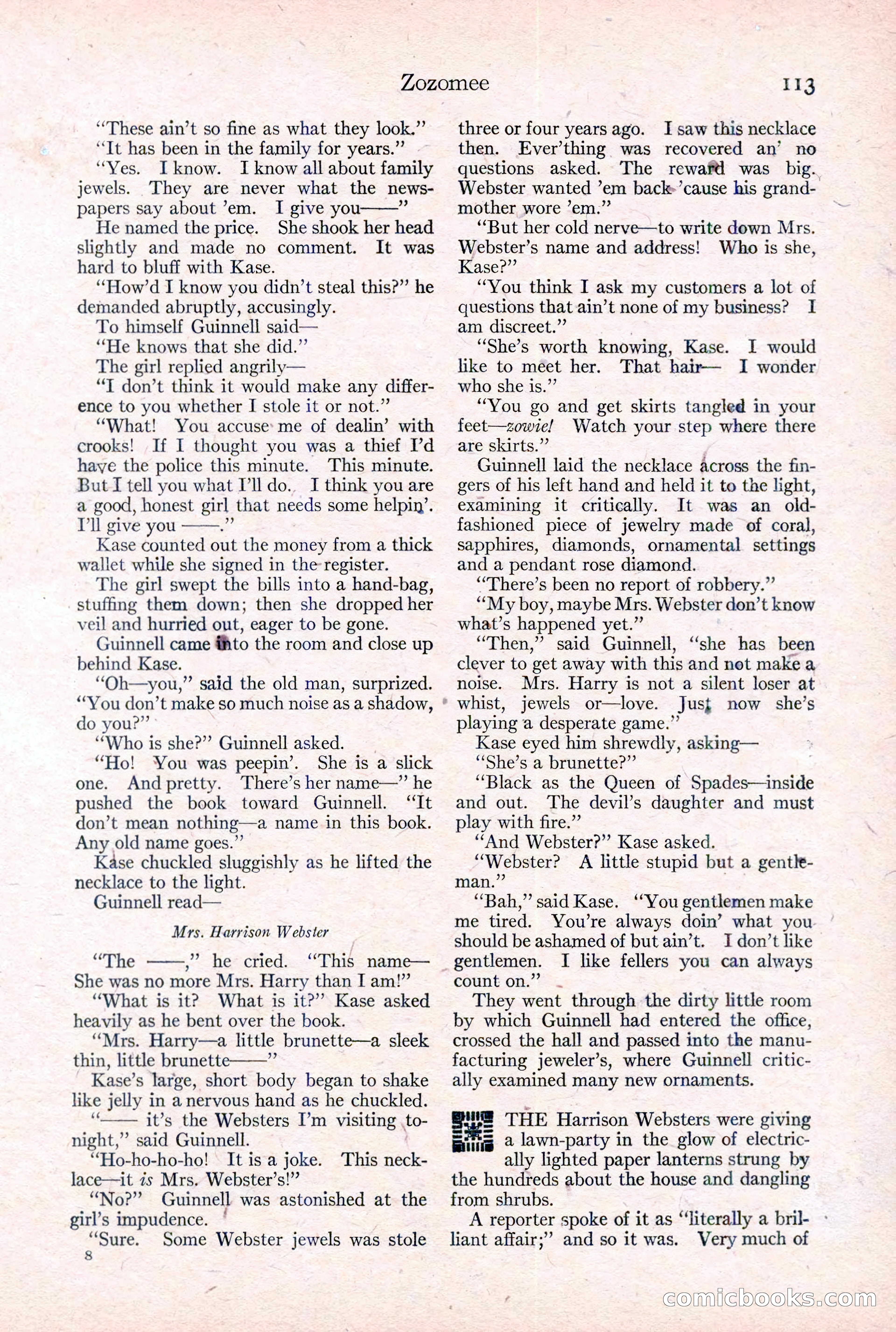 Adventure Magazine Cover, February 3, 1921 — page 119 of 200
