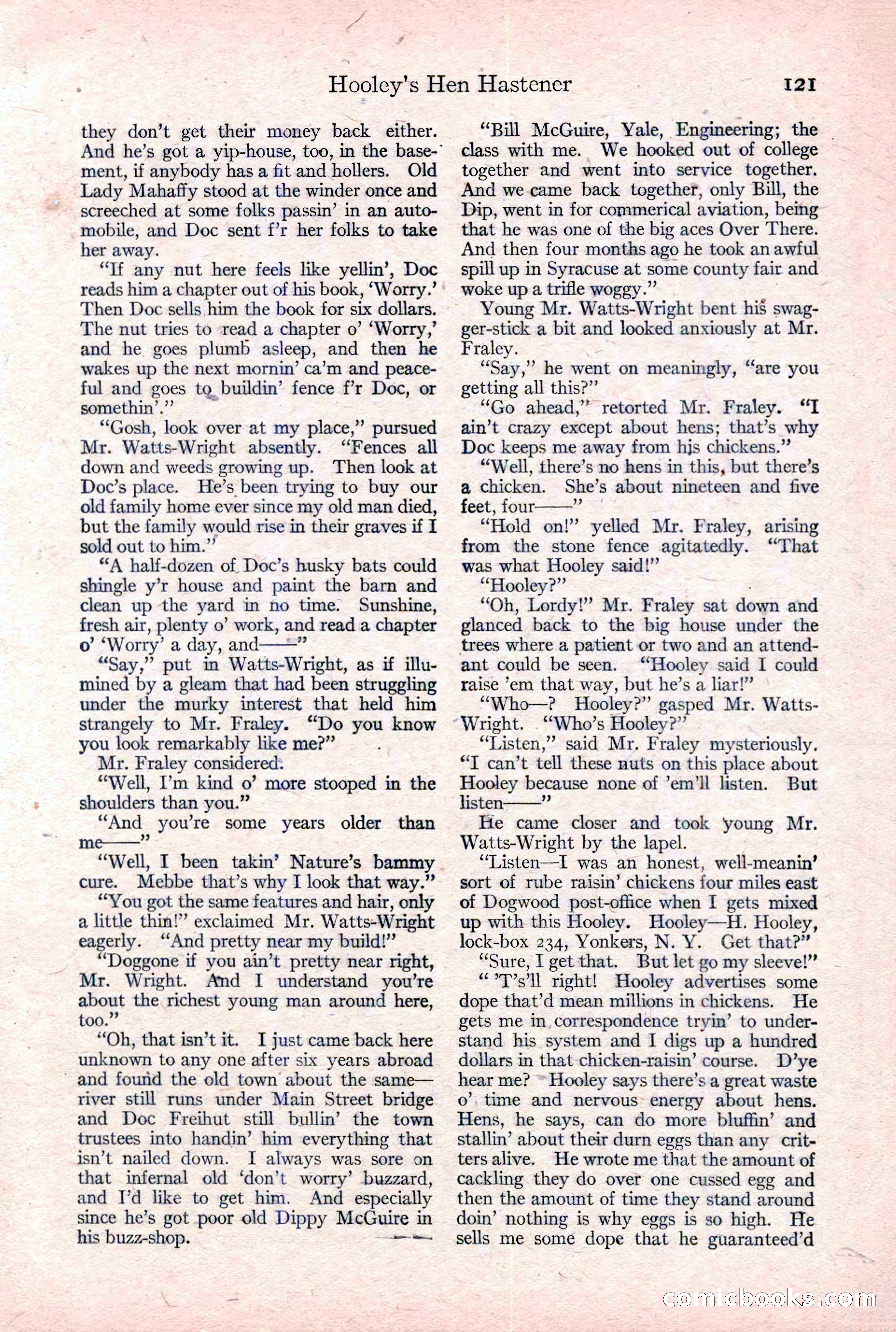 Adventure Magazine Cover, February 3, 1921 — page 127 of 200