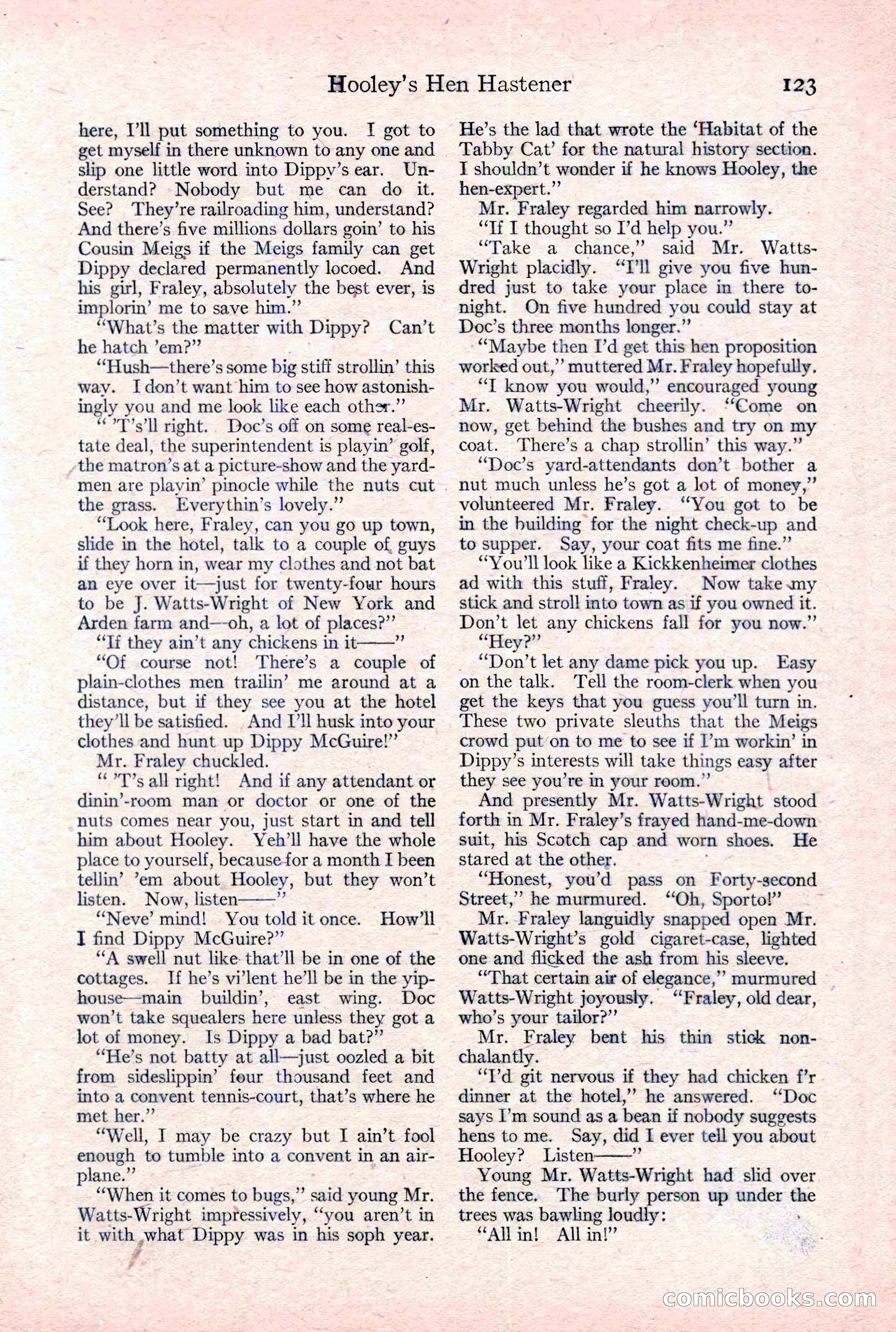 Adventure Magazine Cover, February 3, 1921 — page 129 of 200