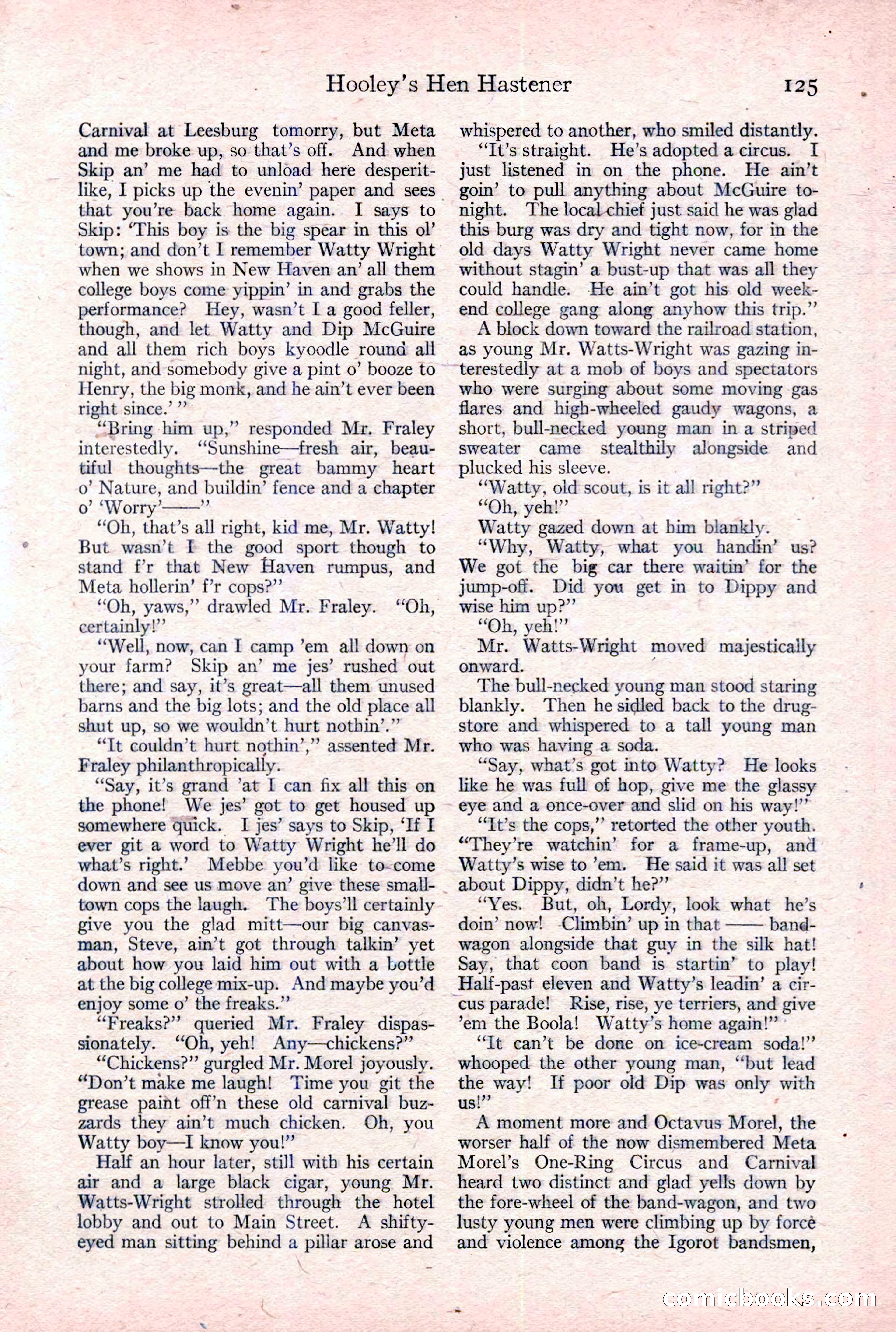 Adventure Magazine Cover, February 3, 1921 — page 131 of 200