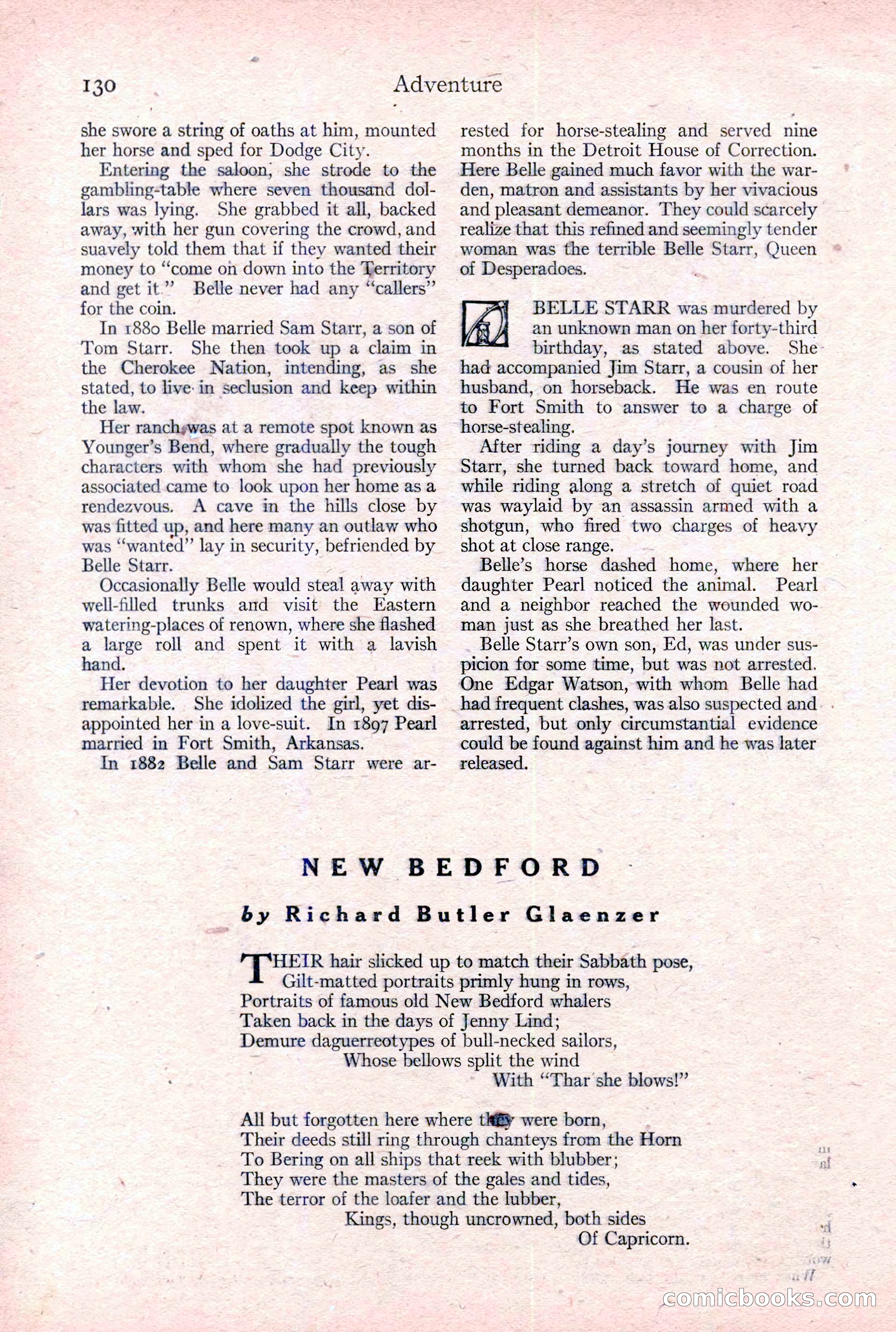 Adventure Magazine Cover, February 3, 1921 — page 136 of 200