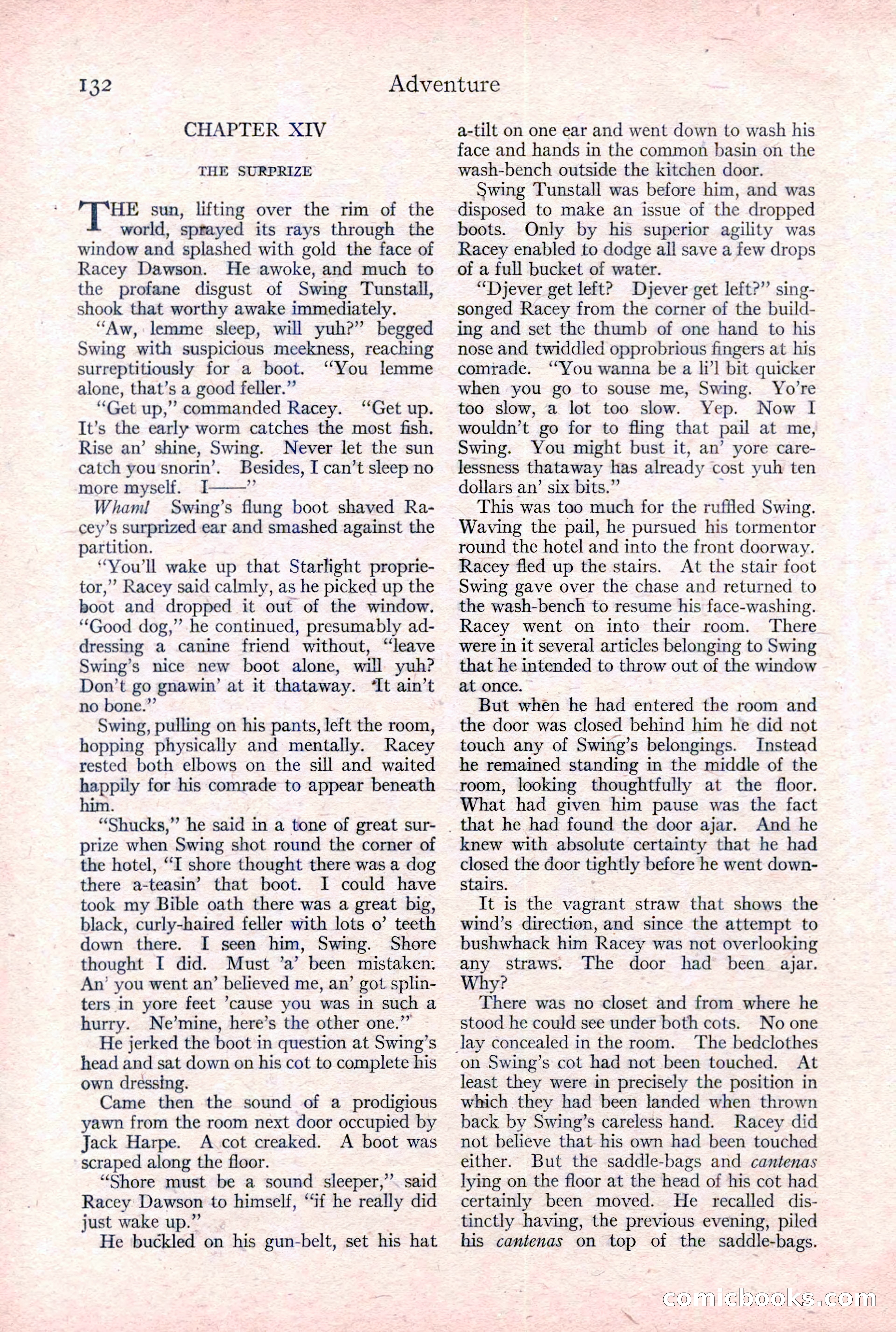 Adventure Magazine Cover, February 3, 1921 — page 138 of 200