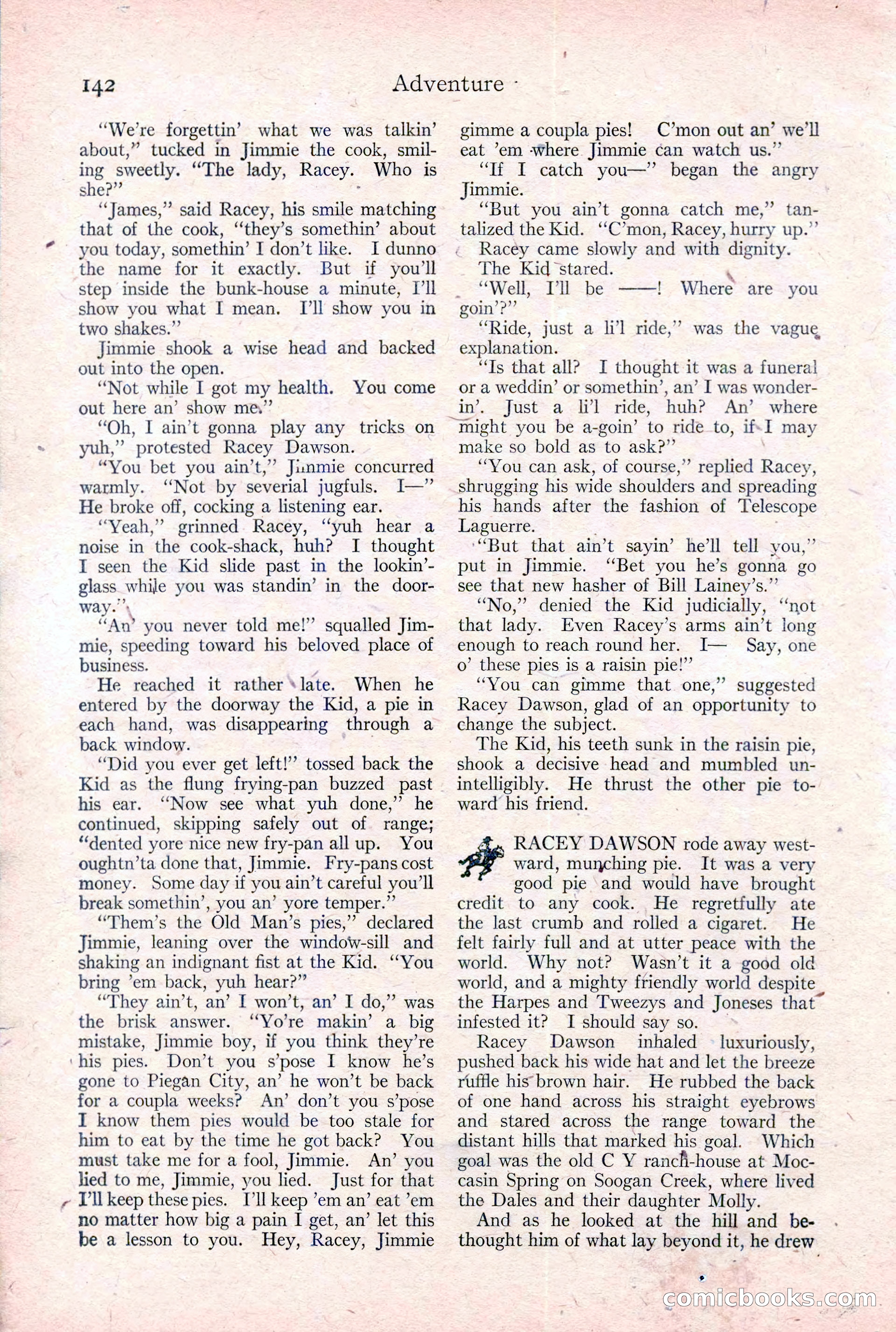 Adventure Magazine Cover, February 3, 1921 — page 148 of 200