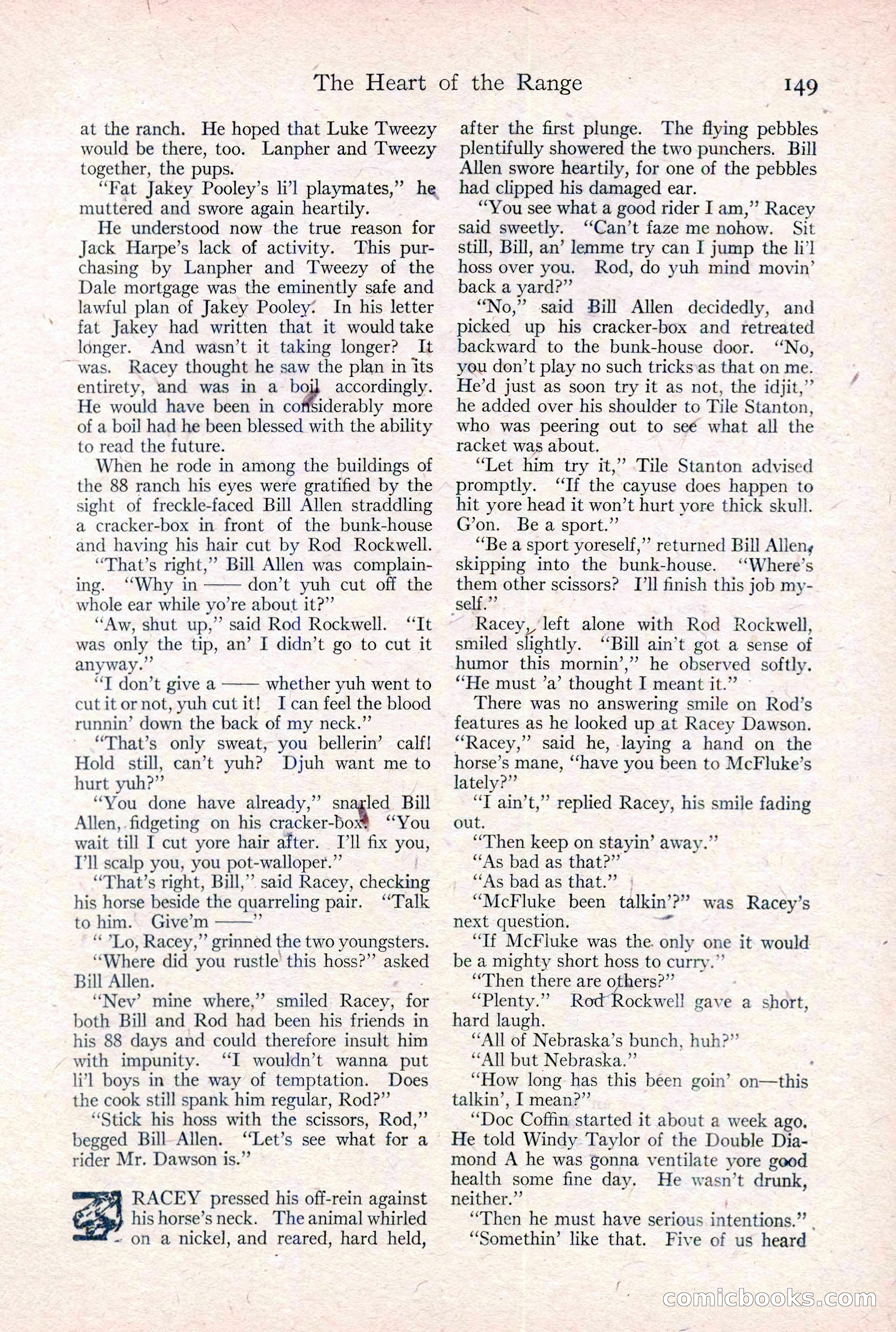 Adventure Magazine Cover, February 3, 1921 — page 155 of 200