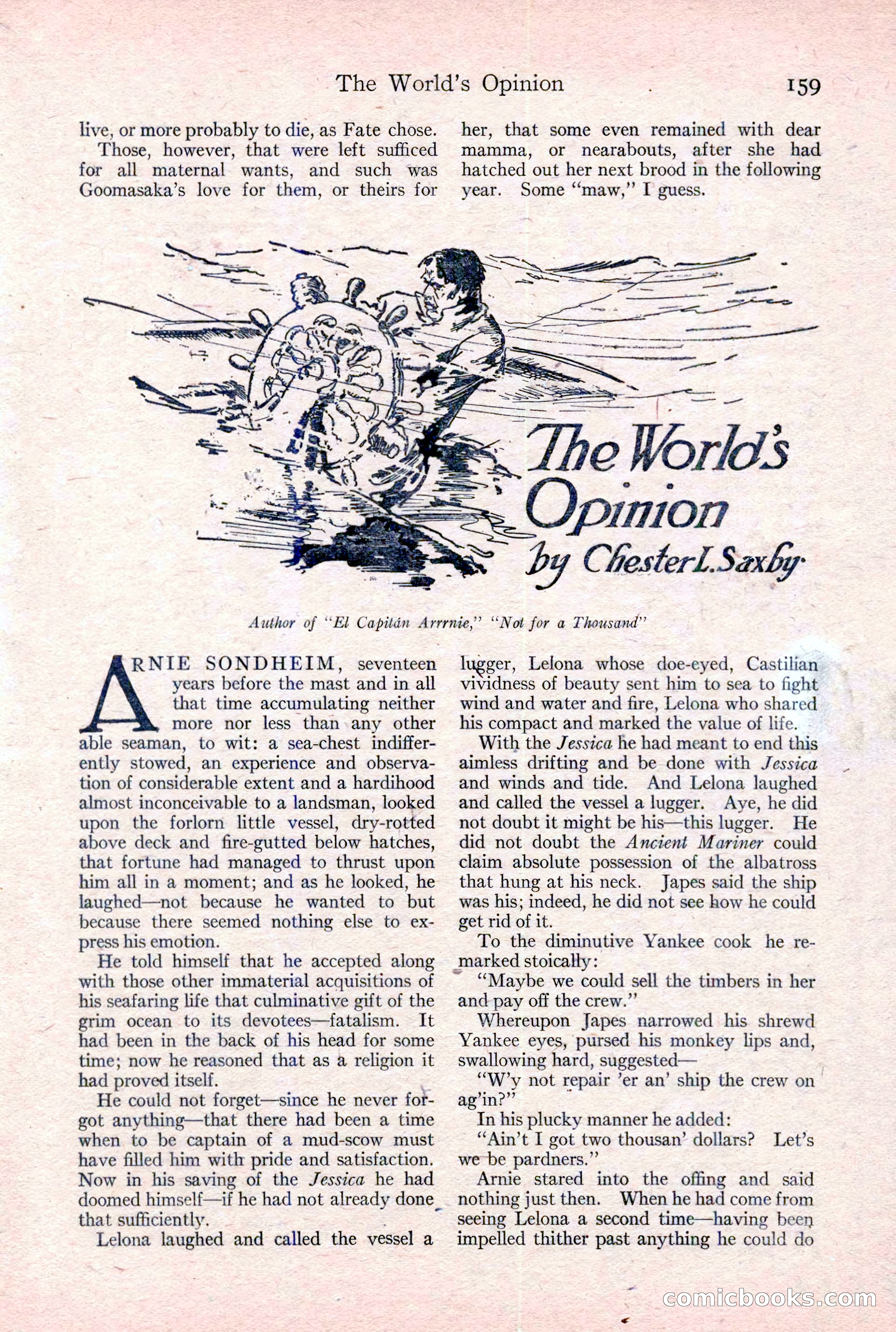 Adventure Magazine Cover, February 3, 1921 — page 165 of 200