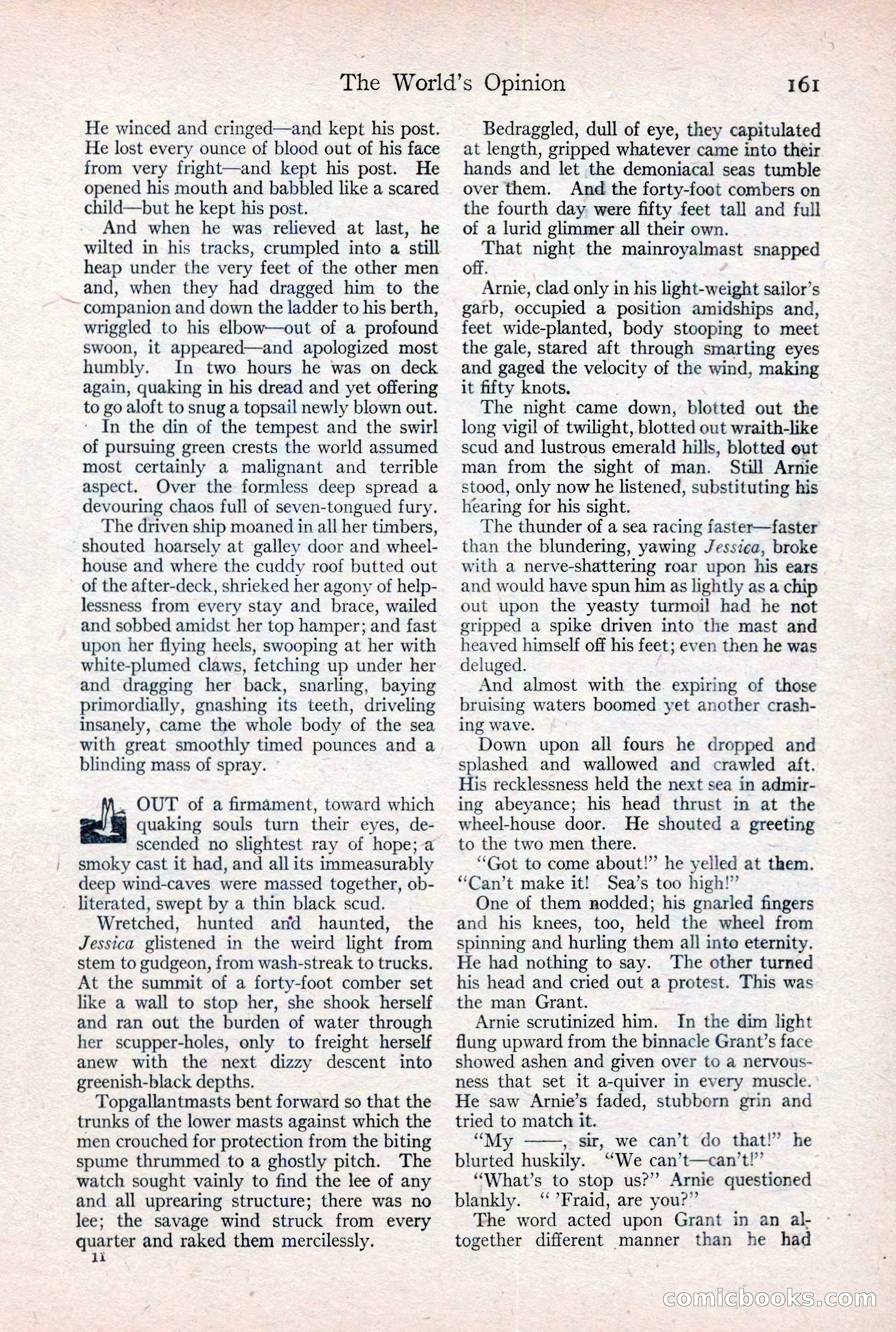 Adventure Magazine Cover, February 3, 1921 — page 167 of 200