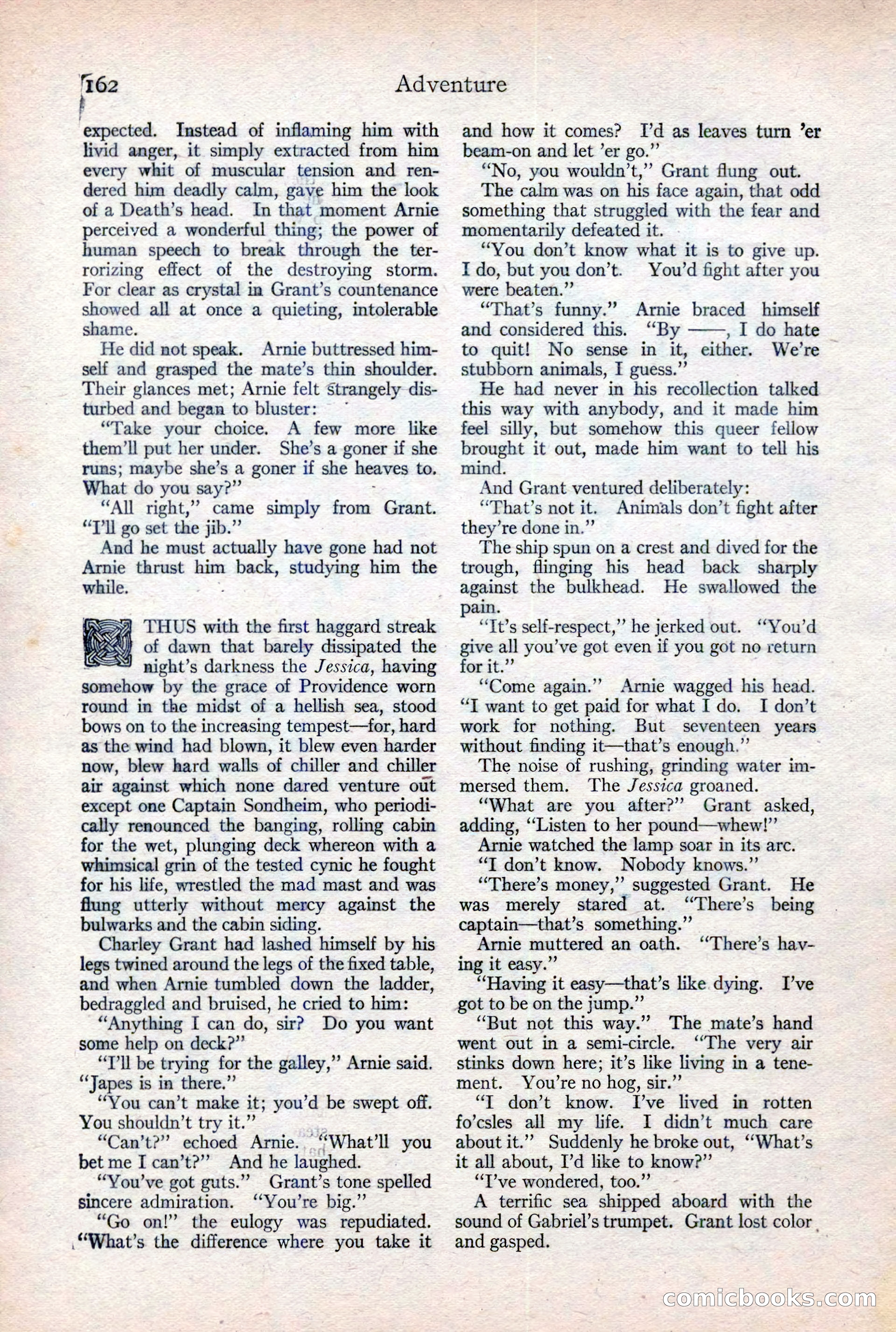 Adventure Magazine Cover, February 3, 1921 — page 168 of 200