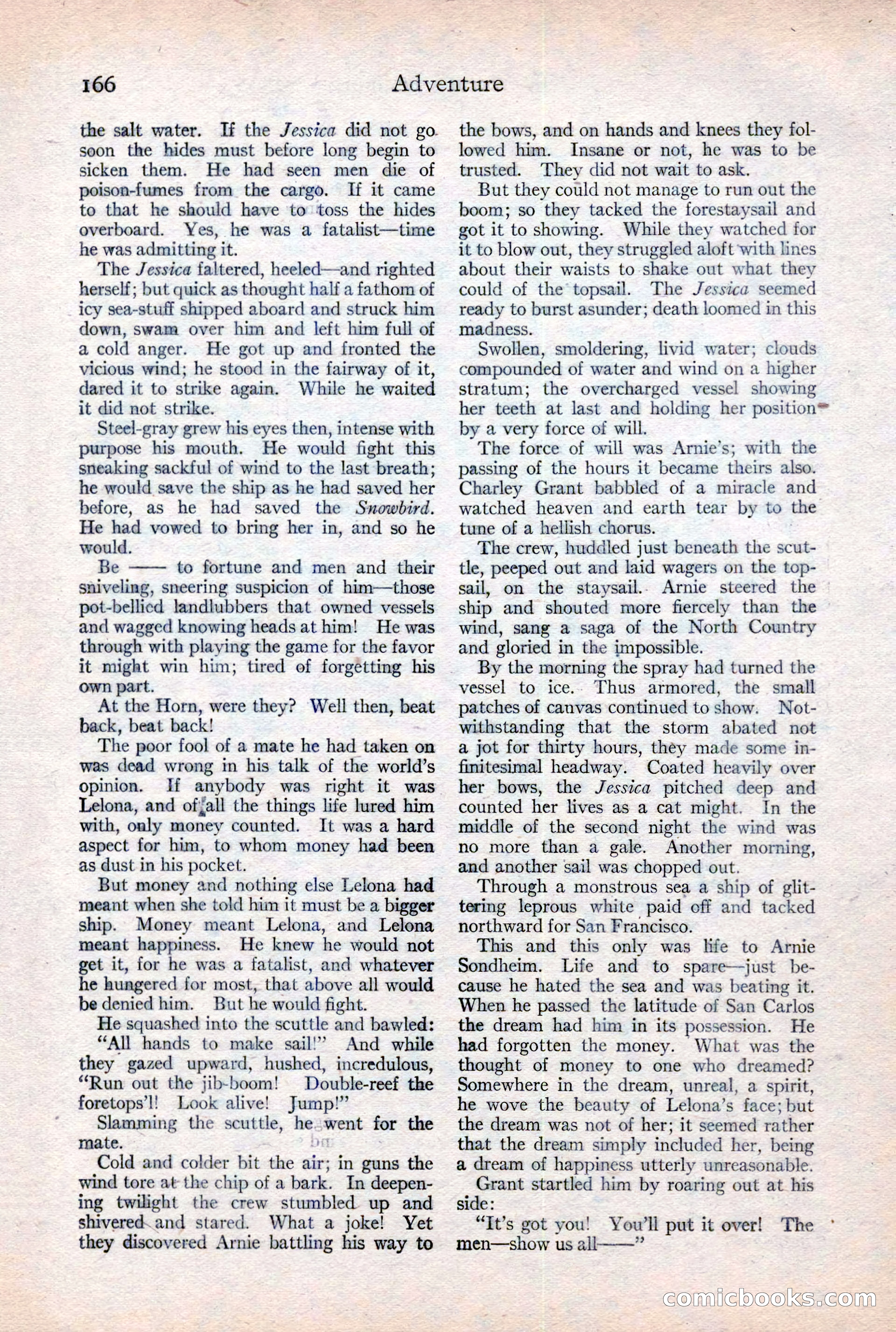 Adventure Magazine Cover, February 3, 1921 — page 172 of 200