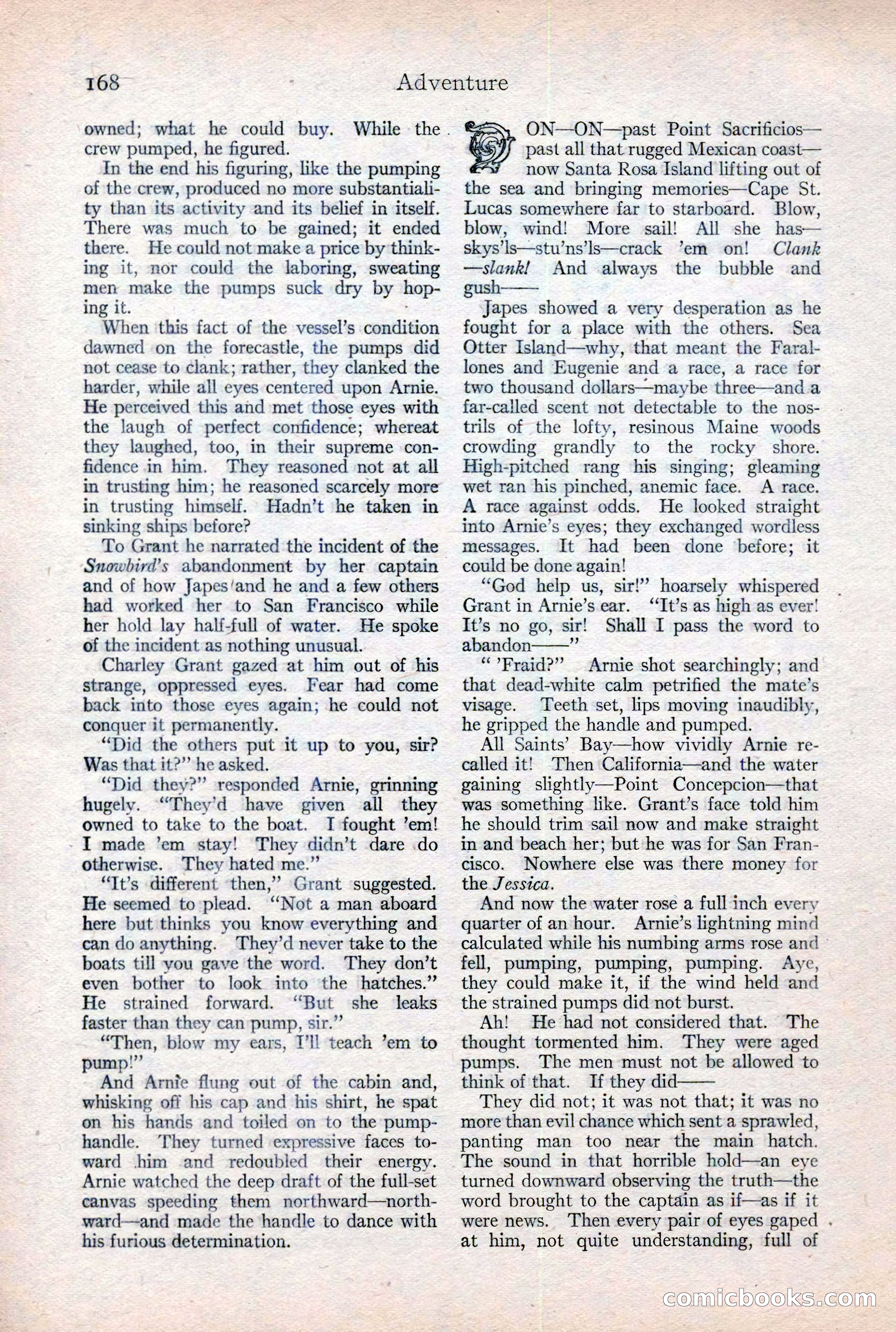 Adventure Magazine Cover, February 3, 1921 — page 174 of 200