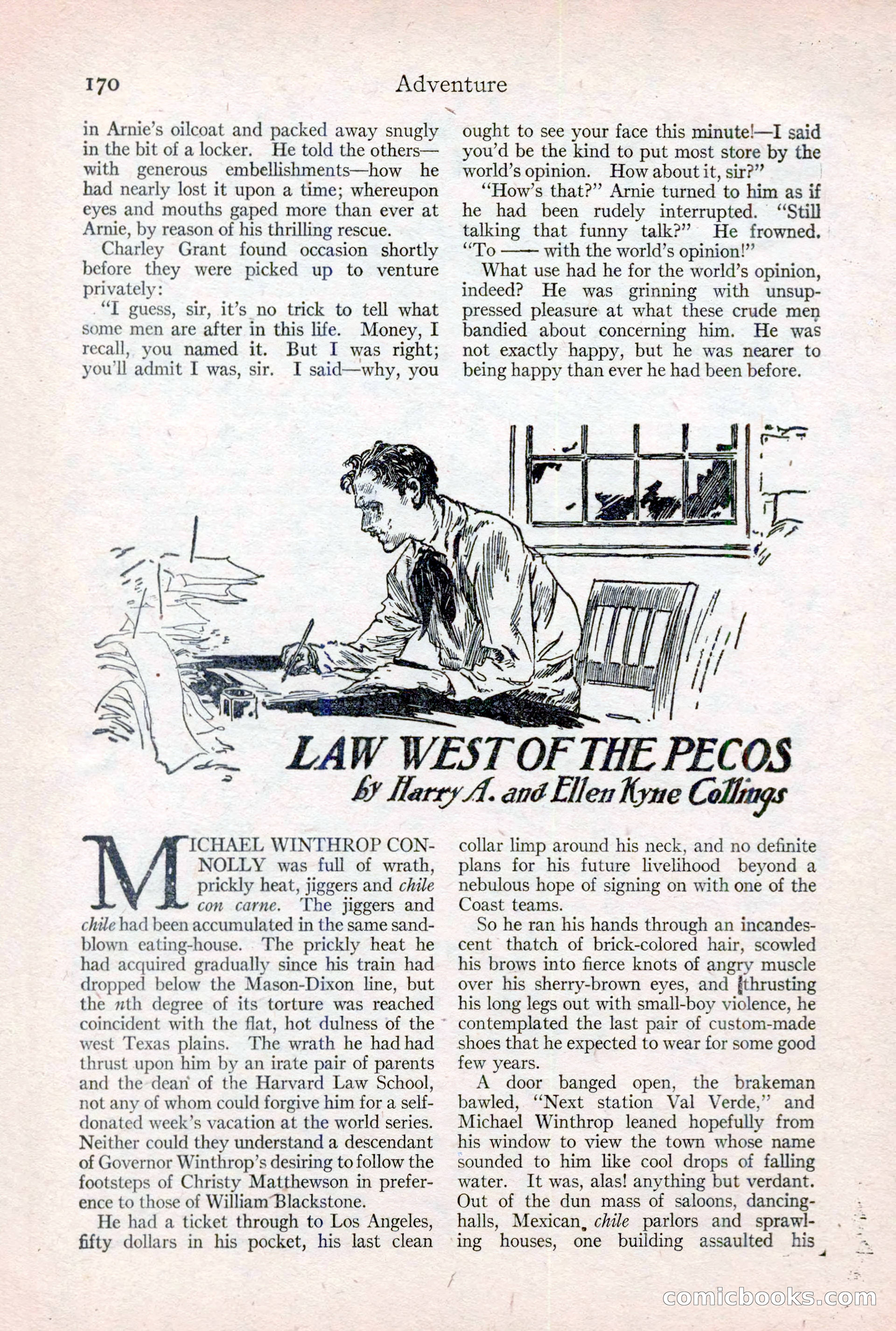 Adventure Magazine Cover, February 3, 1921 — page 176 of 200