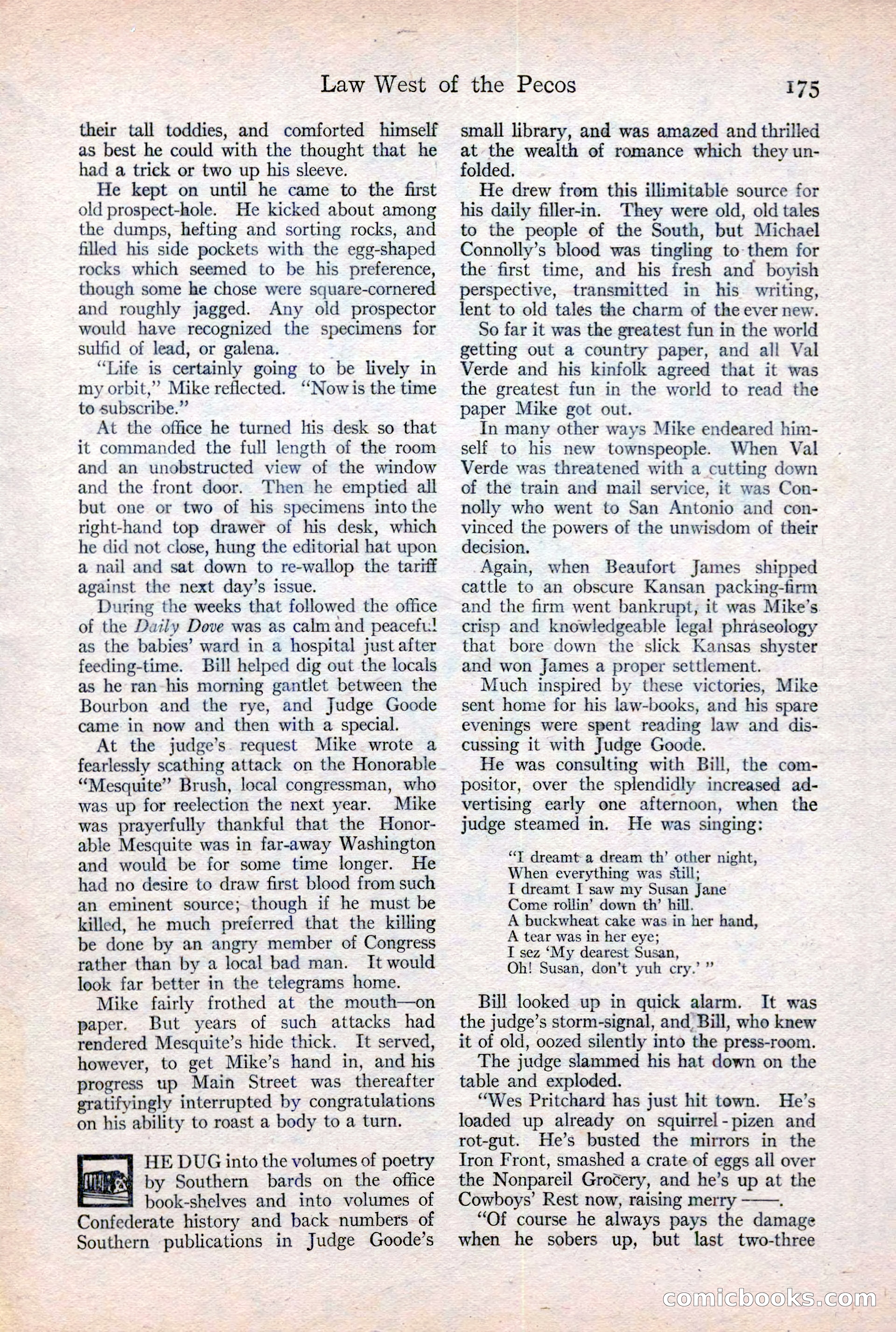Adventure Magazine Cover, February 3, 1921 — page 181 of 200