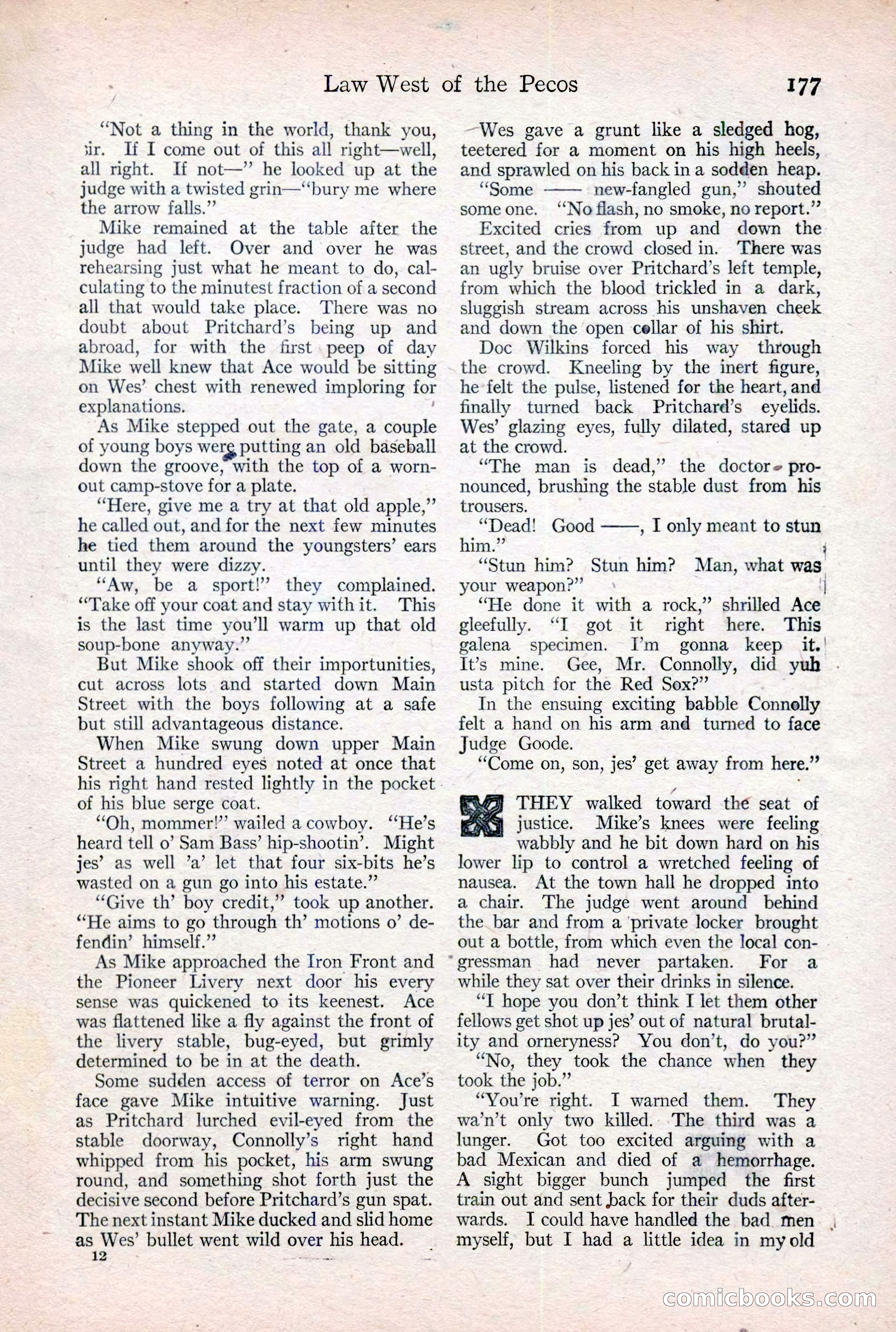 Adventure Magazine Cover, February 3, 1921 — page 183 of 200